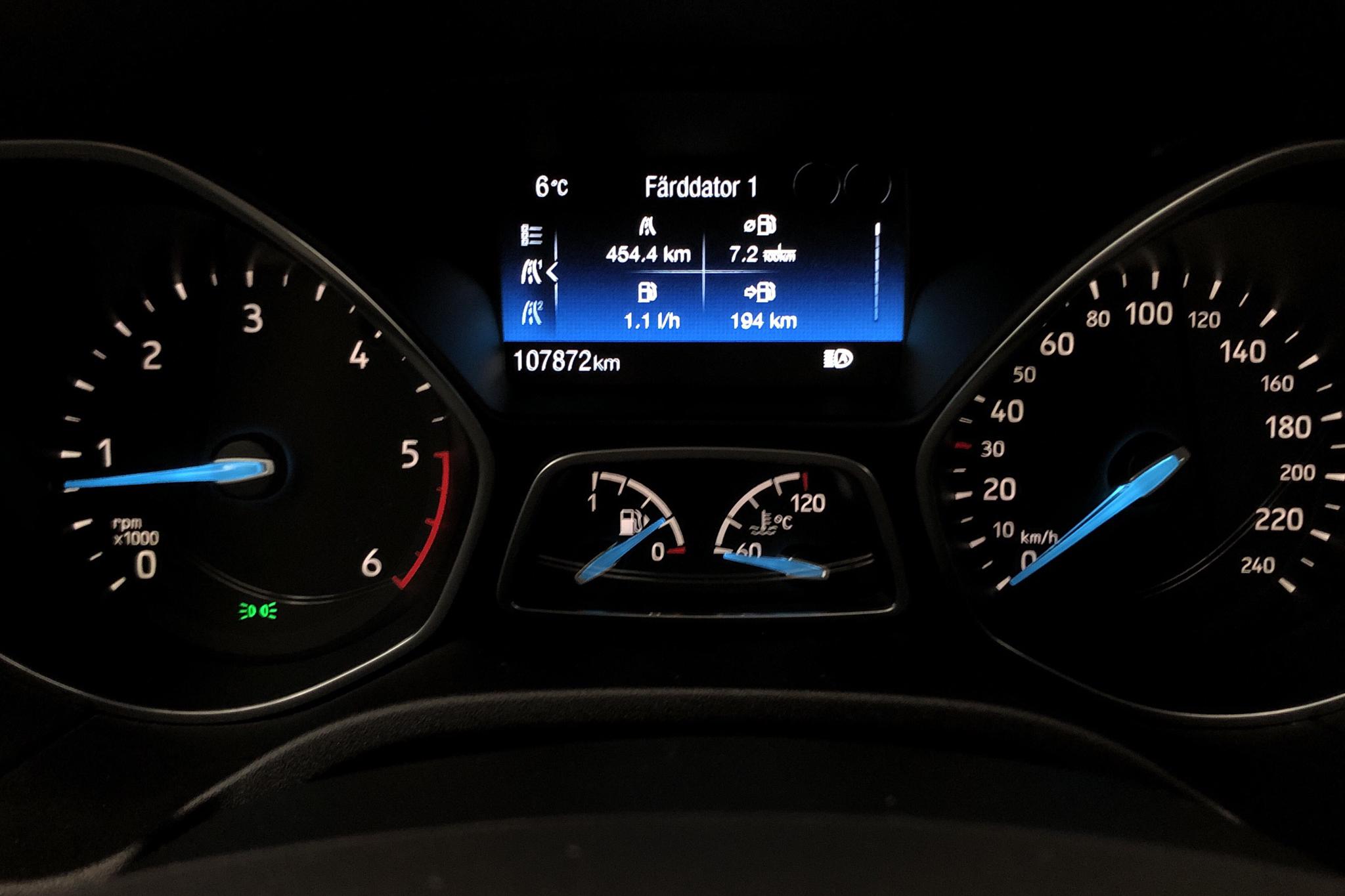 Ford Focus 1.5 TDCi Kombi (120hk) - 10 786 mil - Manuell - svart - 2016