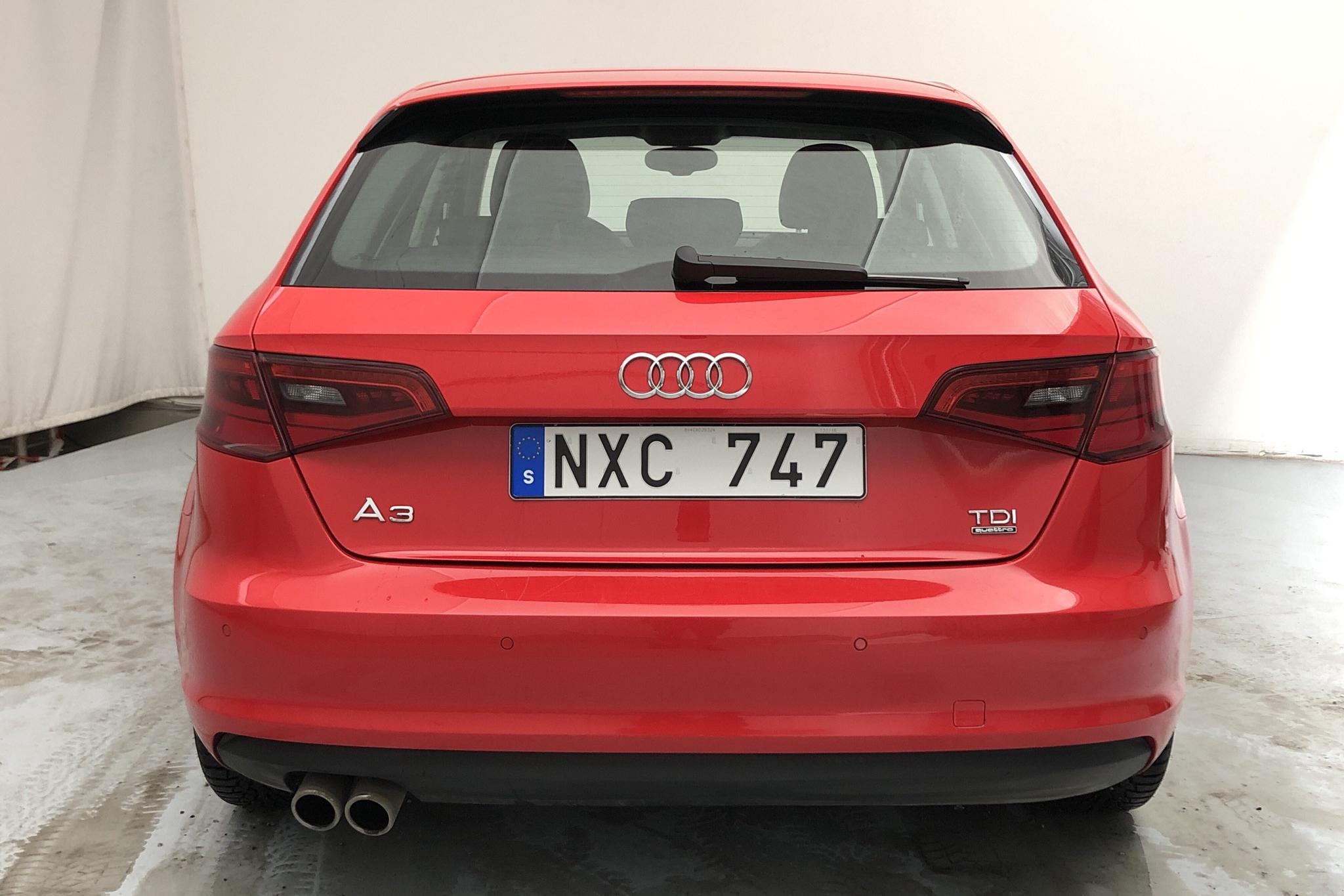 Audi A3 2.0 TDI Sportback quattro (184hk) - 181 450 km - Automatic - red - 2014