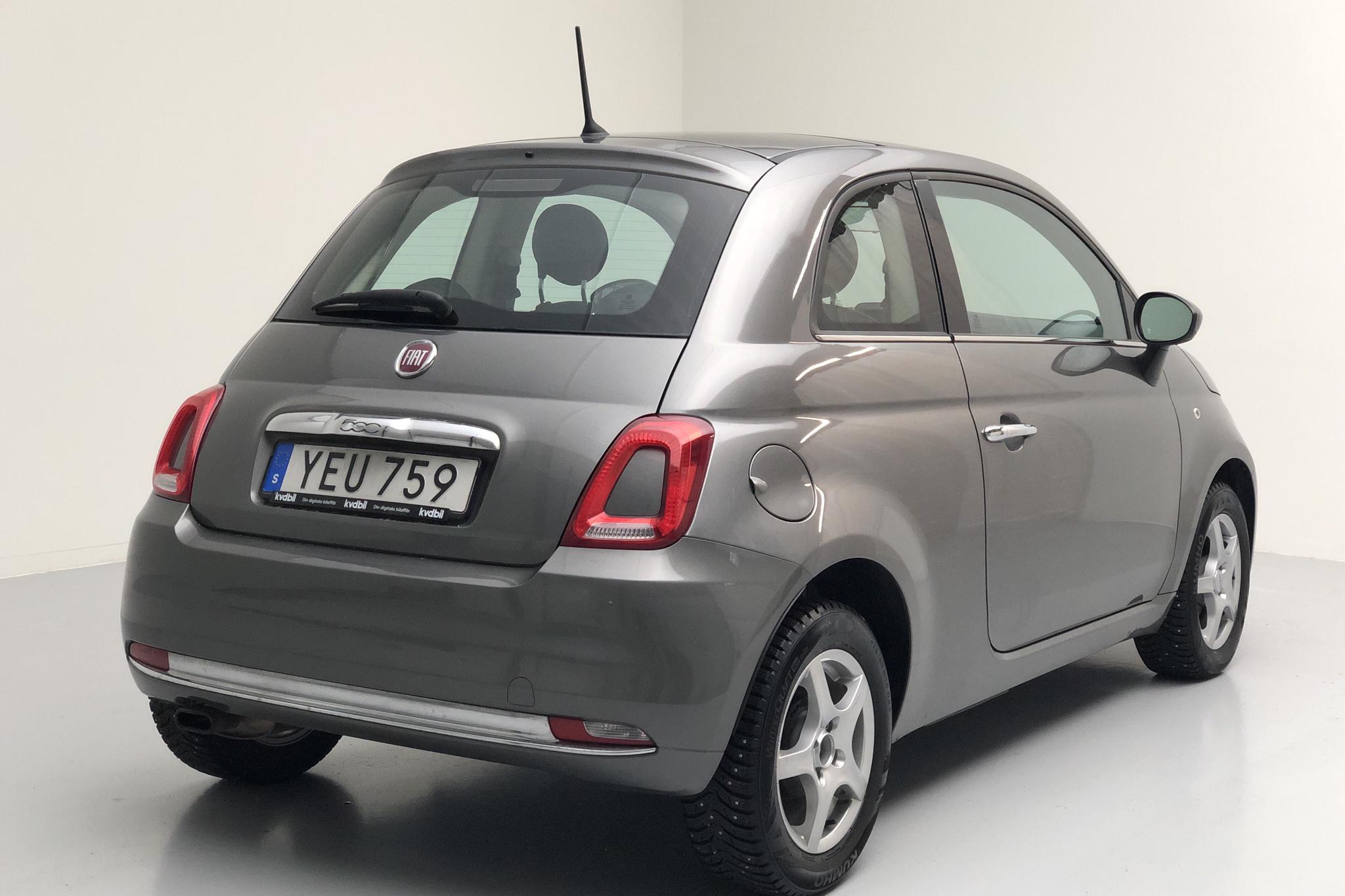 Fiat 500 1.2 (69hk) - 70 410 km - Manual - gray - 2016