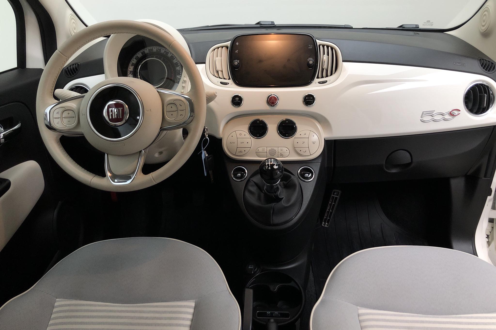 Fiat 500C 1.2 (69hk) - 29 420 km - Manual - white - 2018