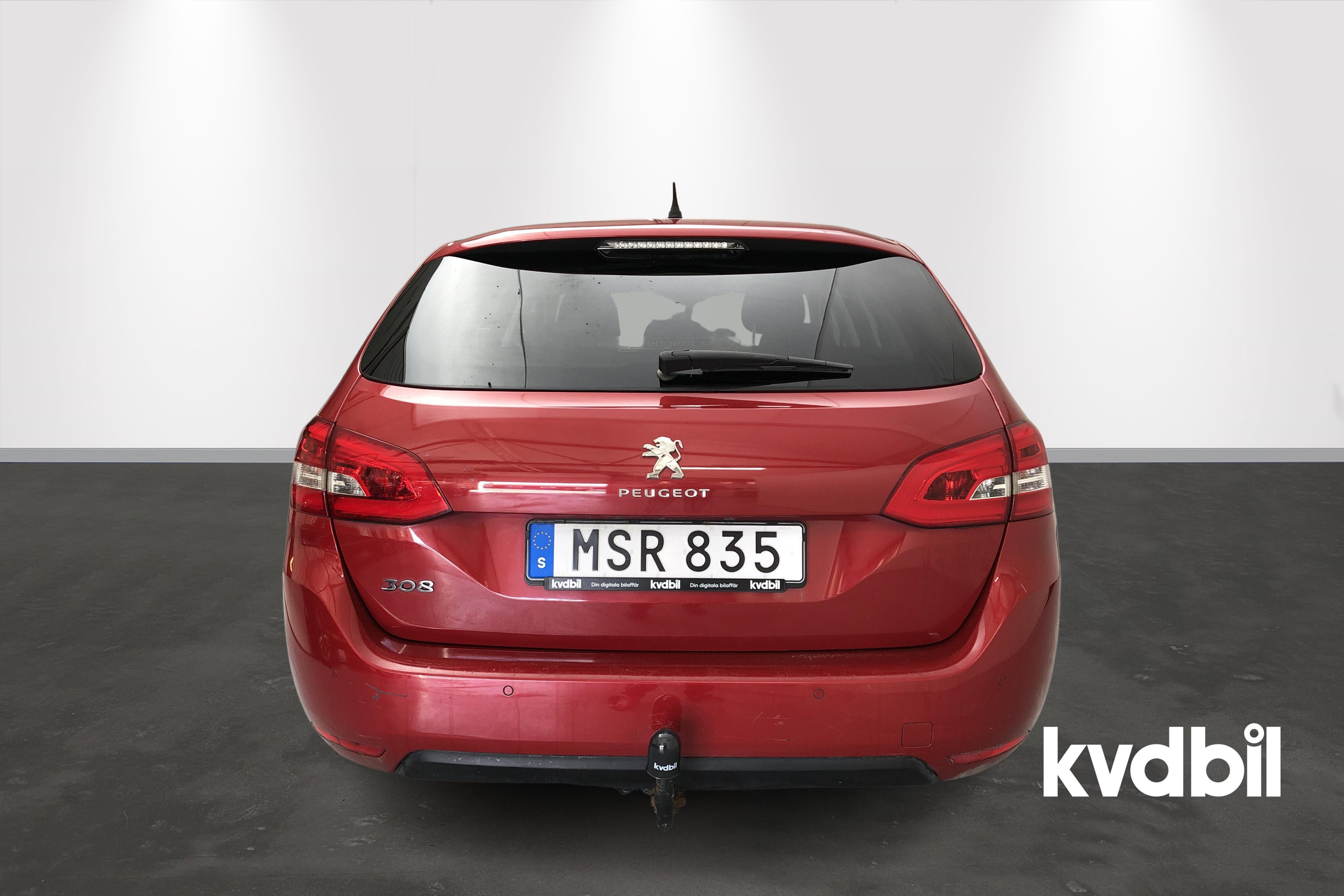 Peugeot 308 SW PureTech (110hk) - 78 280 km - Manual - Dark Red - 2015