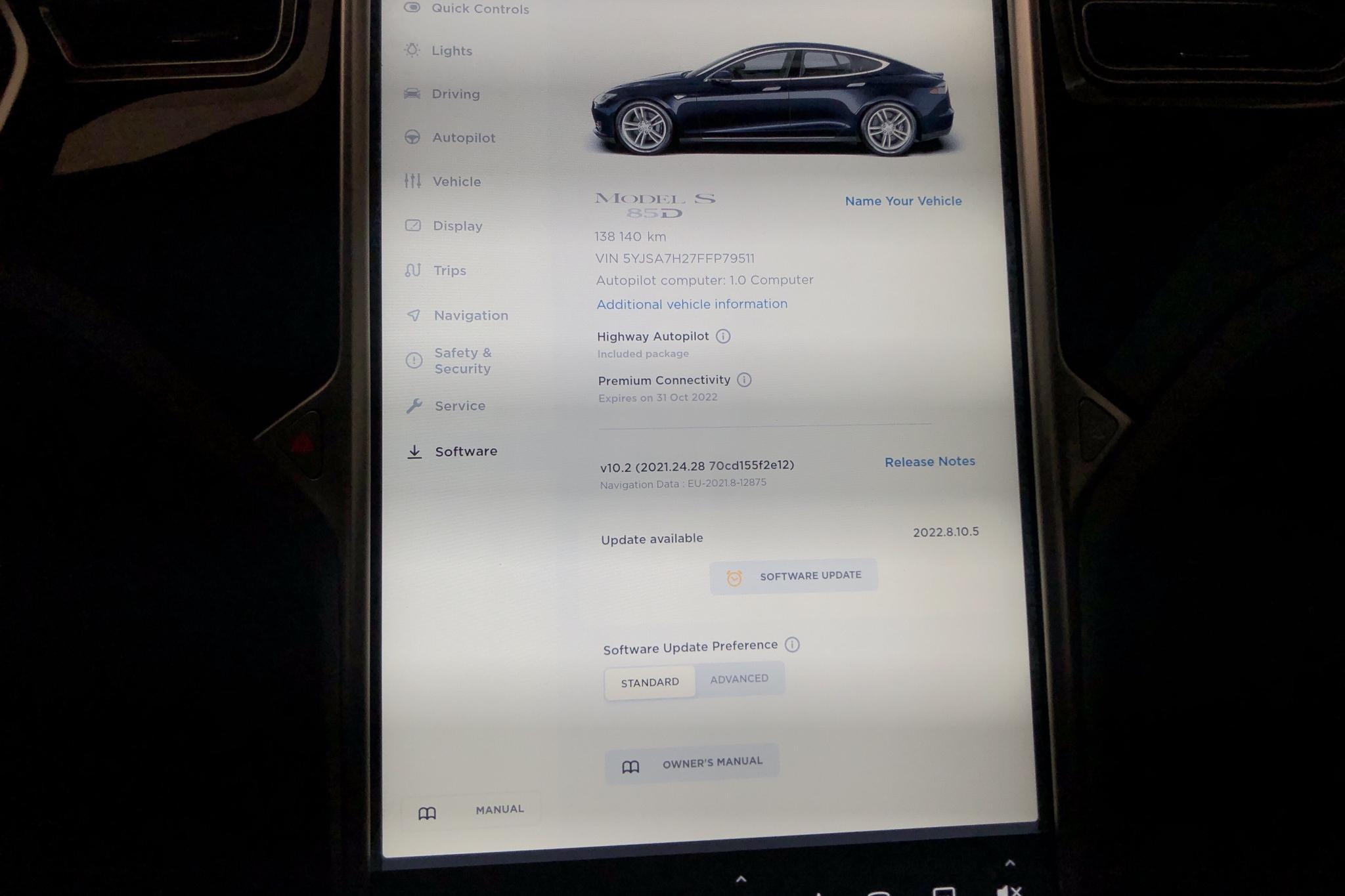 Tesla Model S 85D - 13 814 mil - Automat - blå - 2015