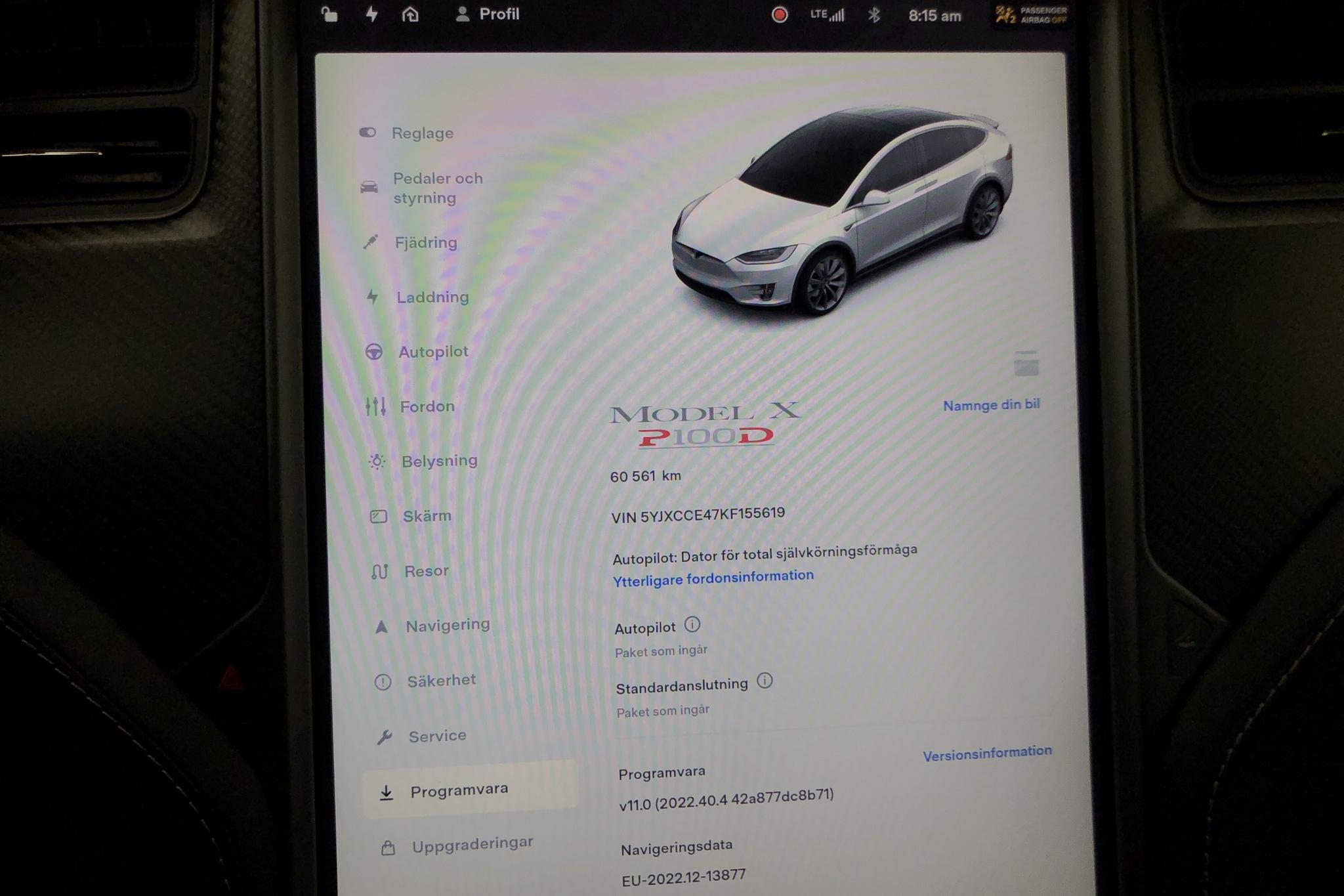 Tesla Model X P100D - 6 056 mil - Automat - vit - 2019