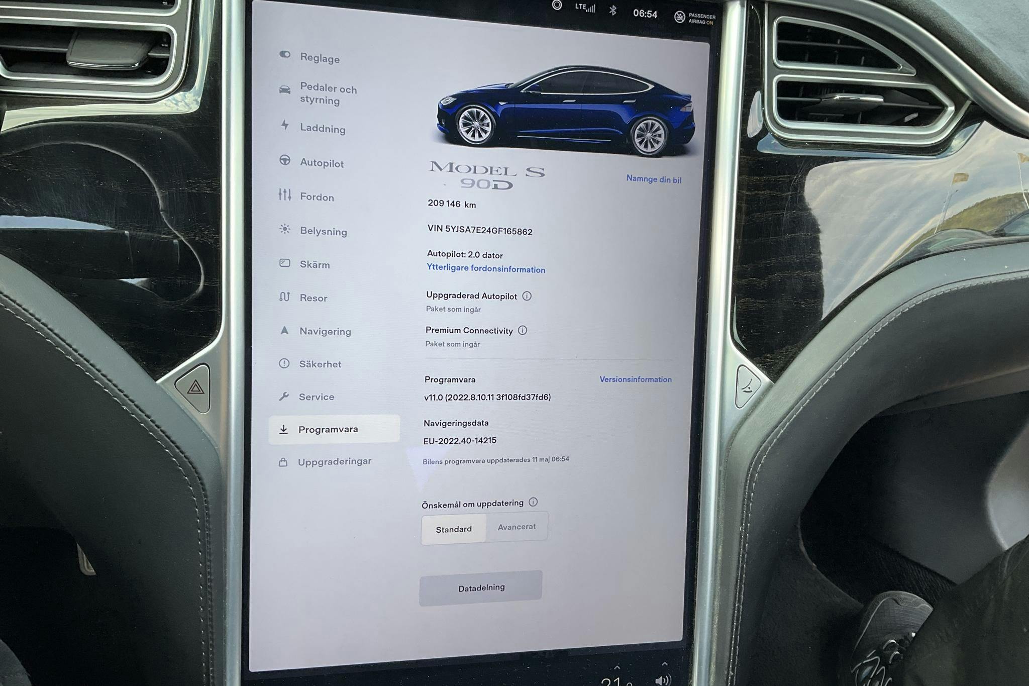 Tesla Model S 90D - 20 915 mil - Automat - blå - 2016