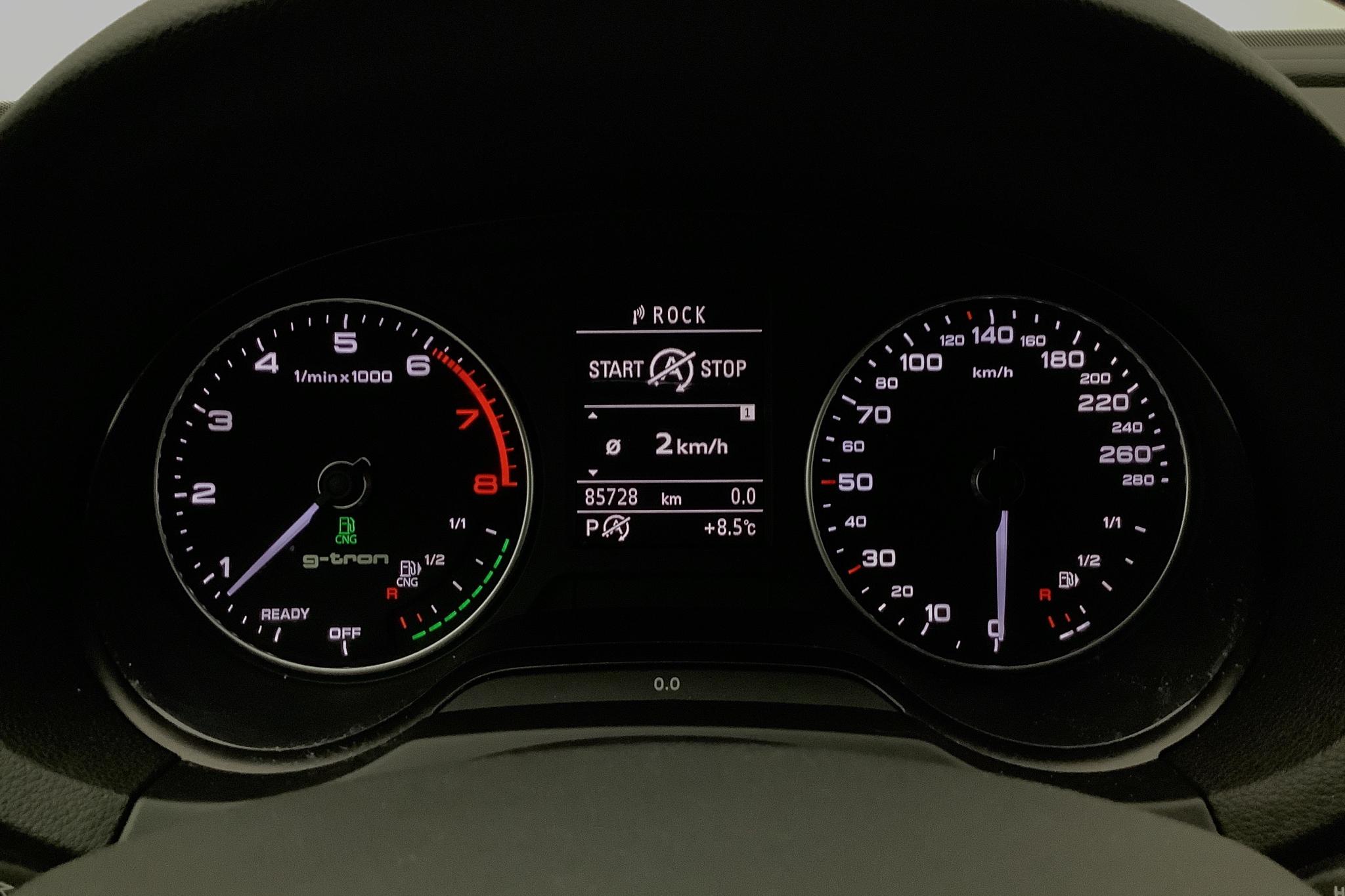 Audi A3 1.4 TFSI g-tron Sportback (110hk) - 85 730 km - Automatic - white - 2016