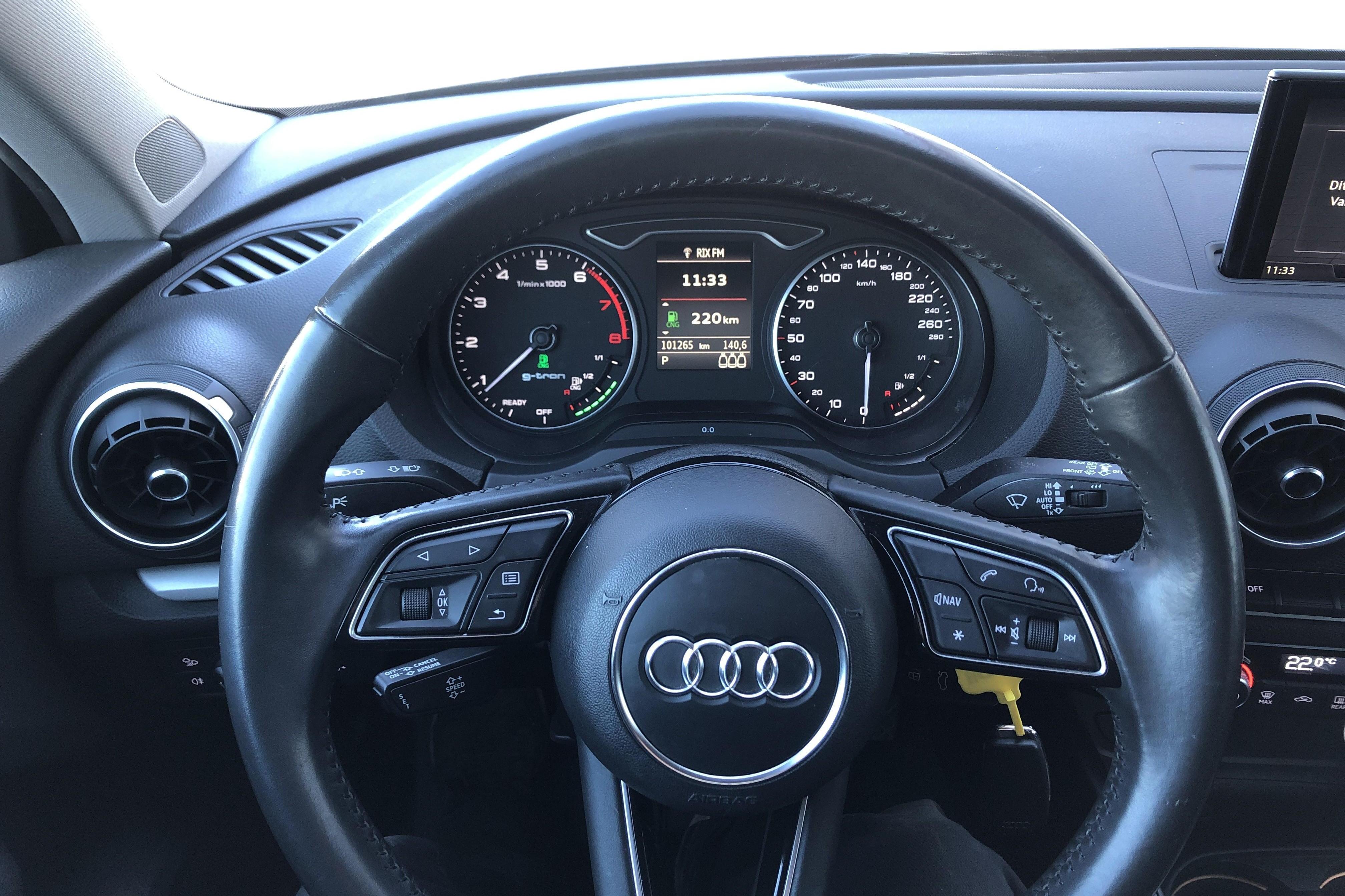Audi A3 1.4 TFSI g-tron Sportback (110hk) - 10 126 mil - Automat - blå - 2018