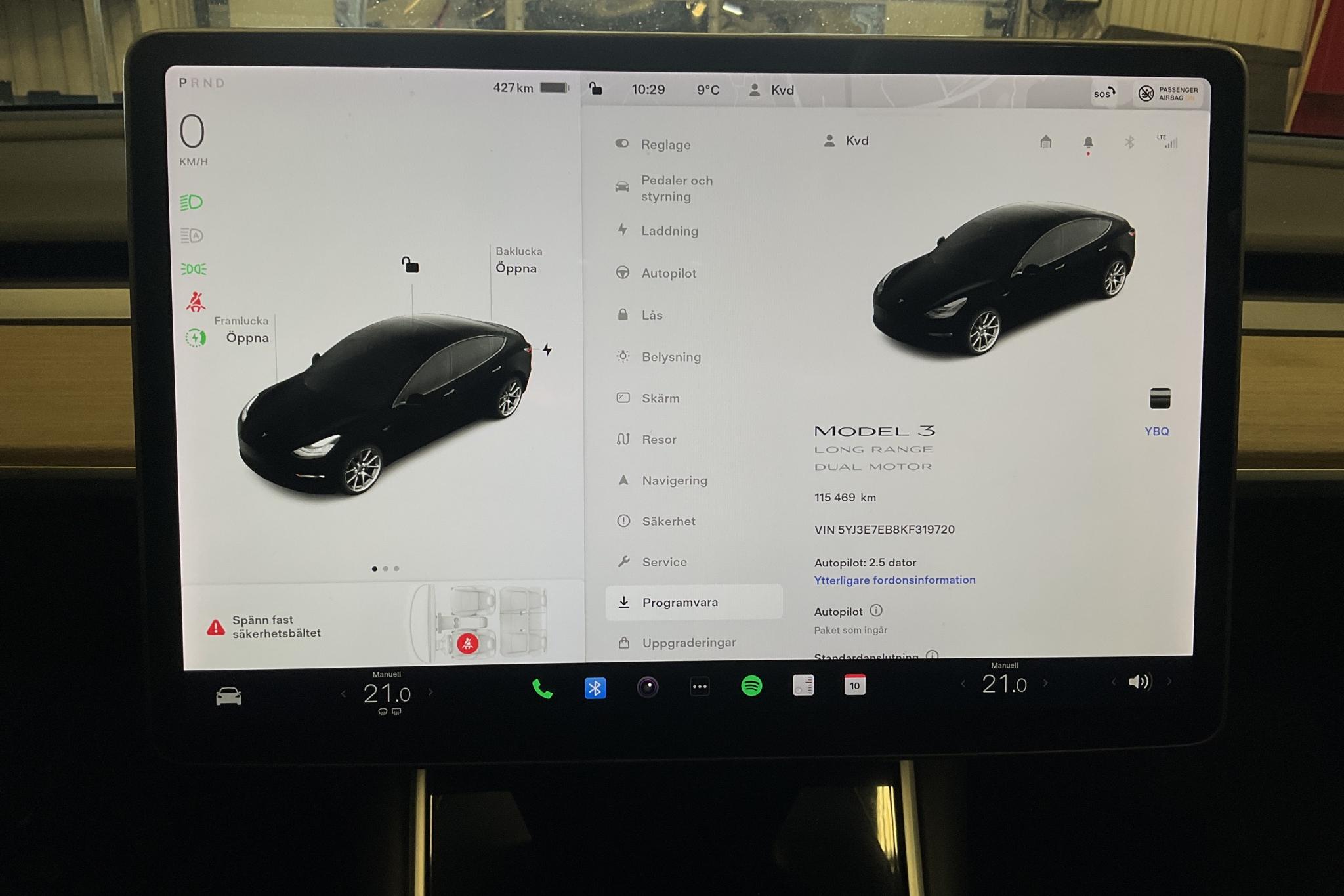 Tesla Model 3 Long Range Dual Motor AWD - 11 546 mil - Automat - svart - 2019
