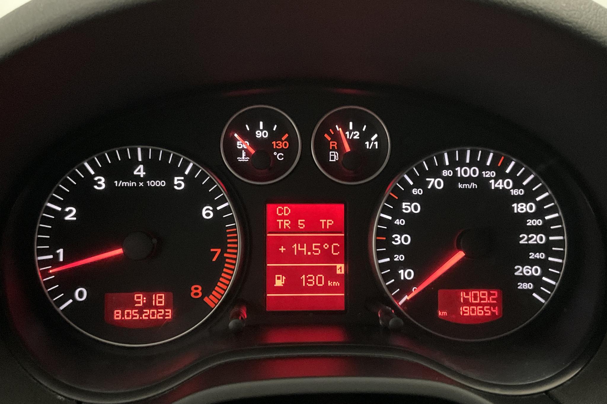 Audi A3 2.0 TFSI Sportback quattro (200hk) - 190 650 km - Manual - red - 2006