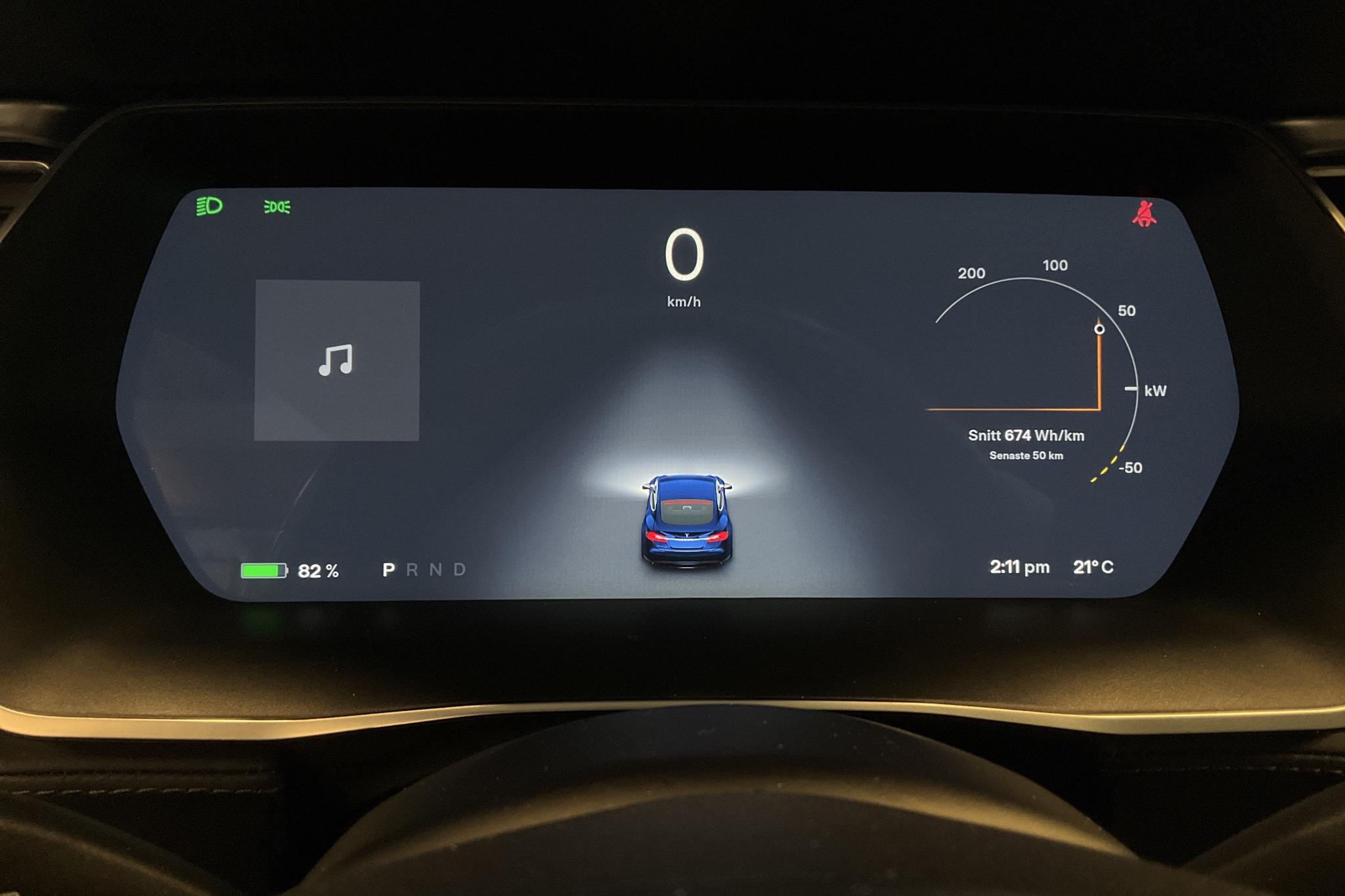 Tesla Model S 75 - 188 450 km - Automatic - blue - 2016