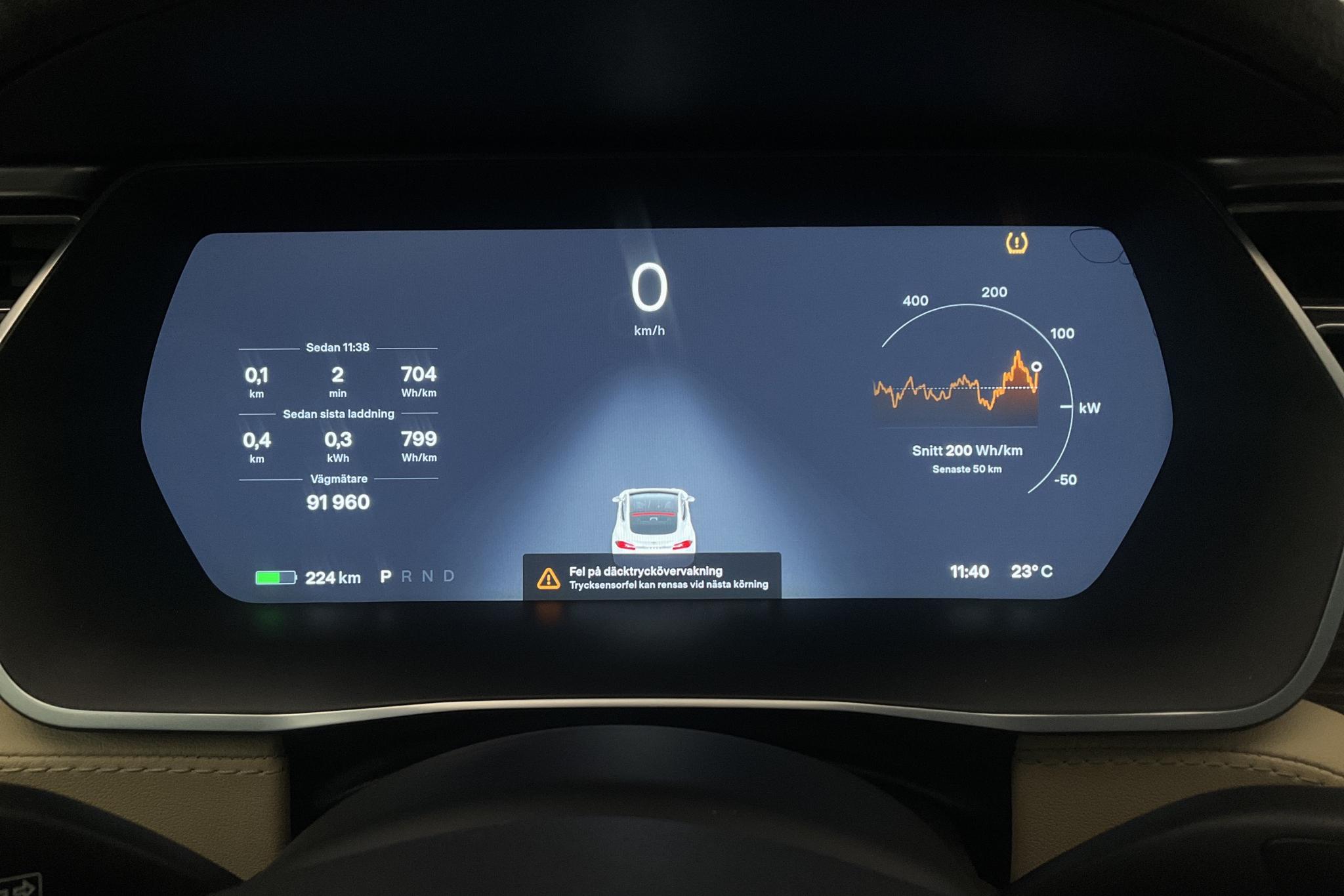 Tesla Model S P85D - 9 196 mil - Automat - vit - 2015