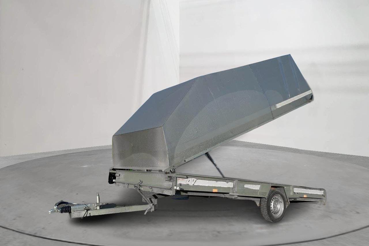 TIAB 4P 3913 DUO Kåpsläpvagn med tippfunktion - 0 mil - Light Grey - 2010