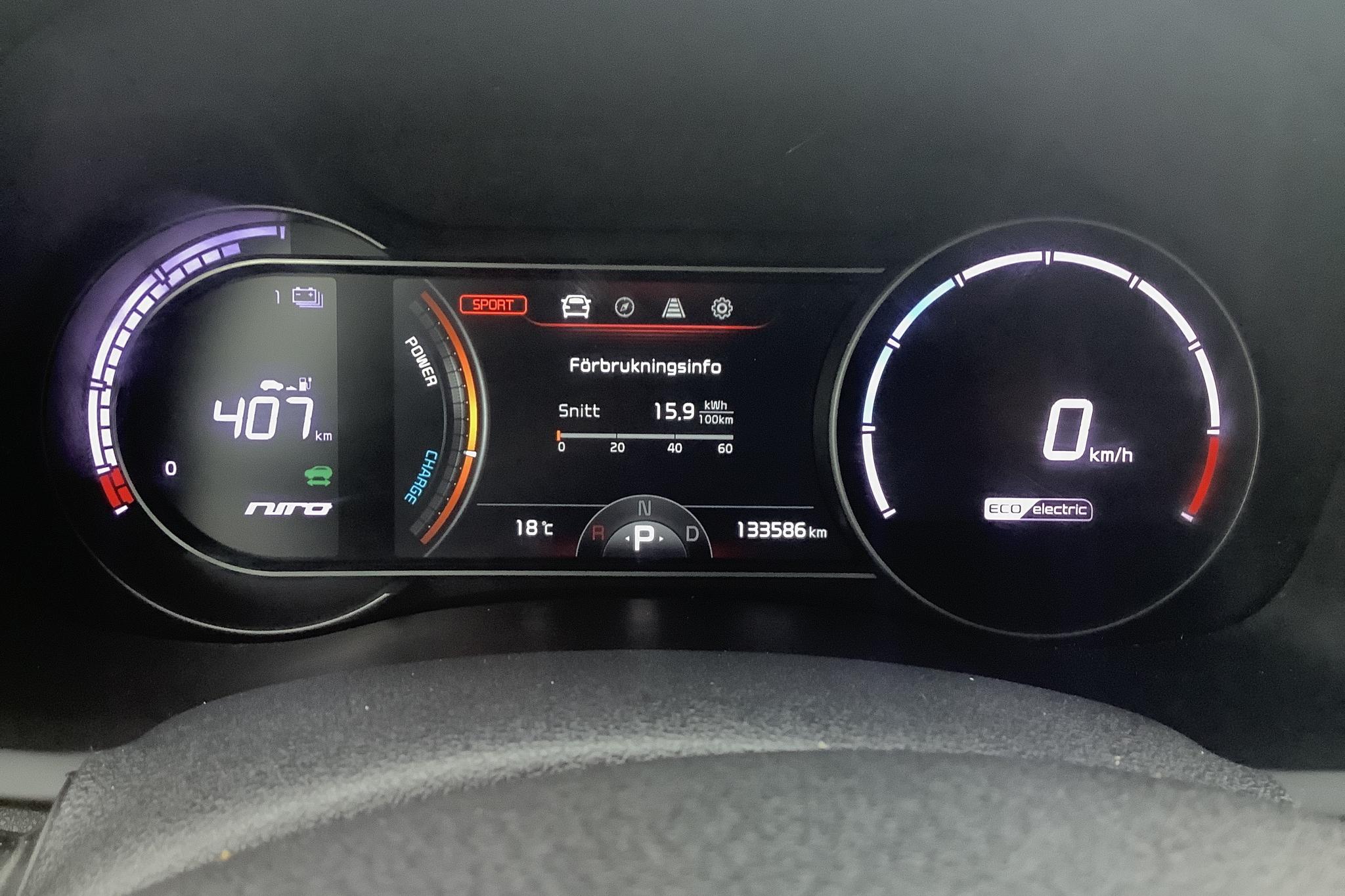 KIA Niro EV 64 kWh (204hk) - 13 358 mil - Automat - vit - 2019