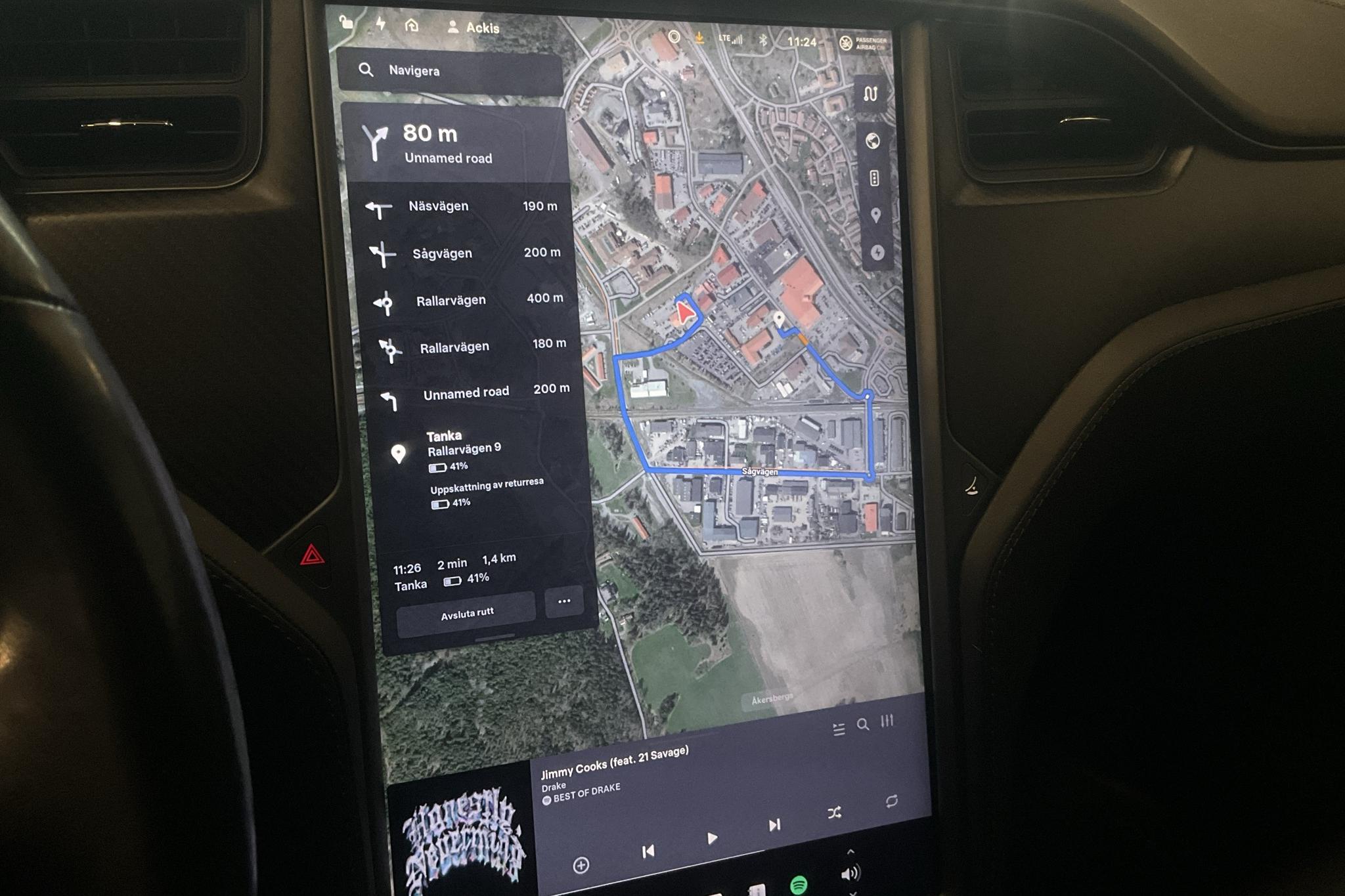 Tesla Model S 75D - 7 568 mil - Automat - grå - 2018