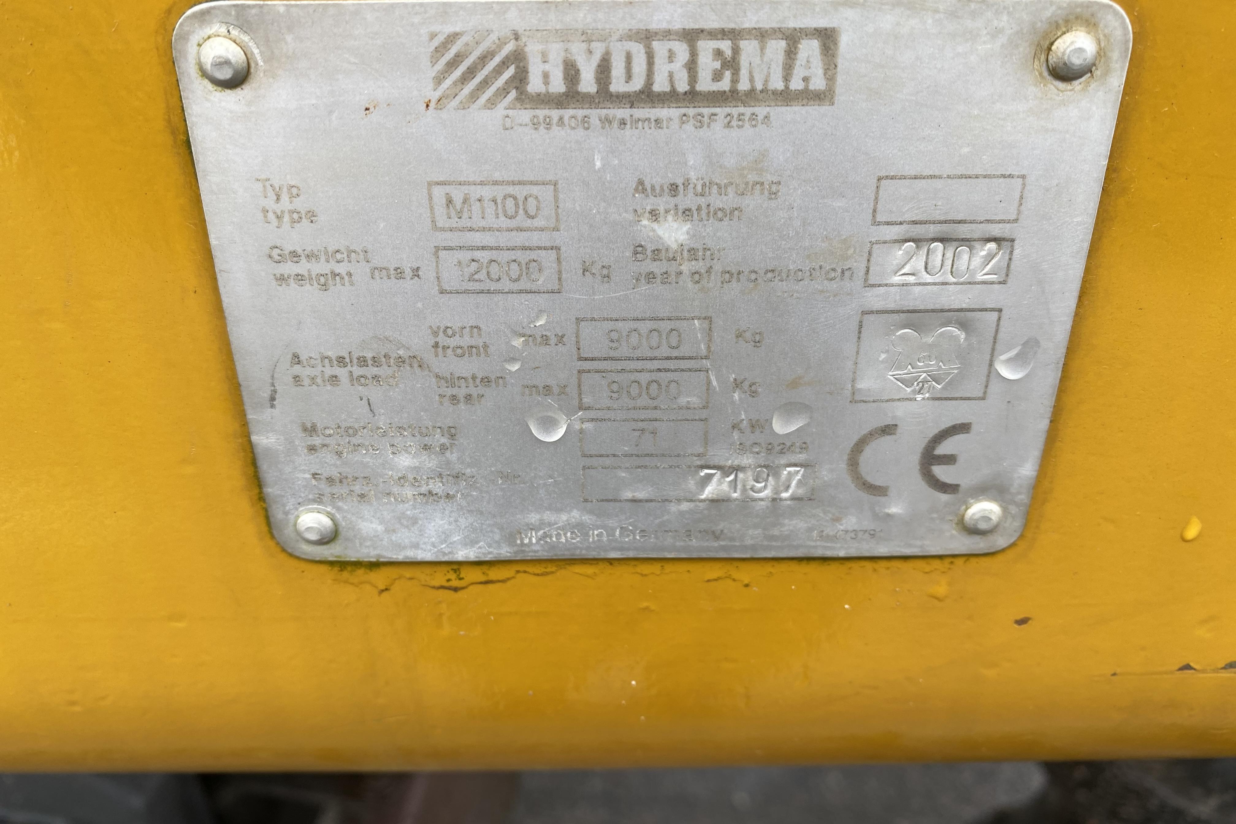 Hydrema M1100 - 0 km - 2002