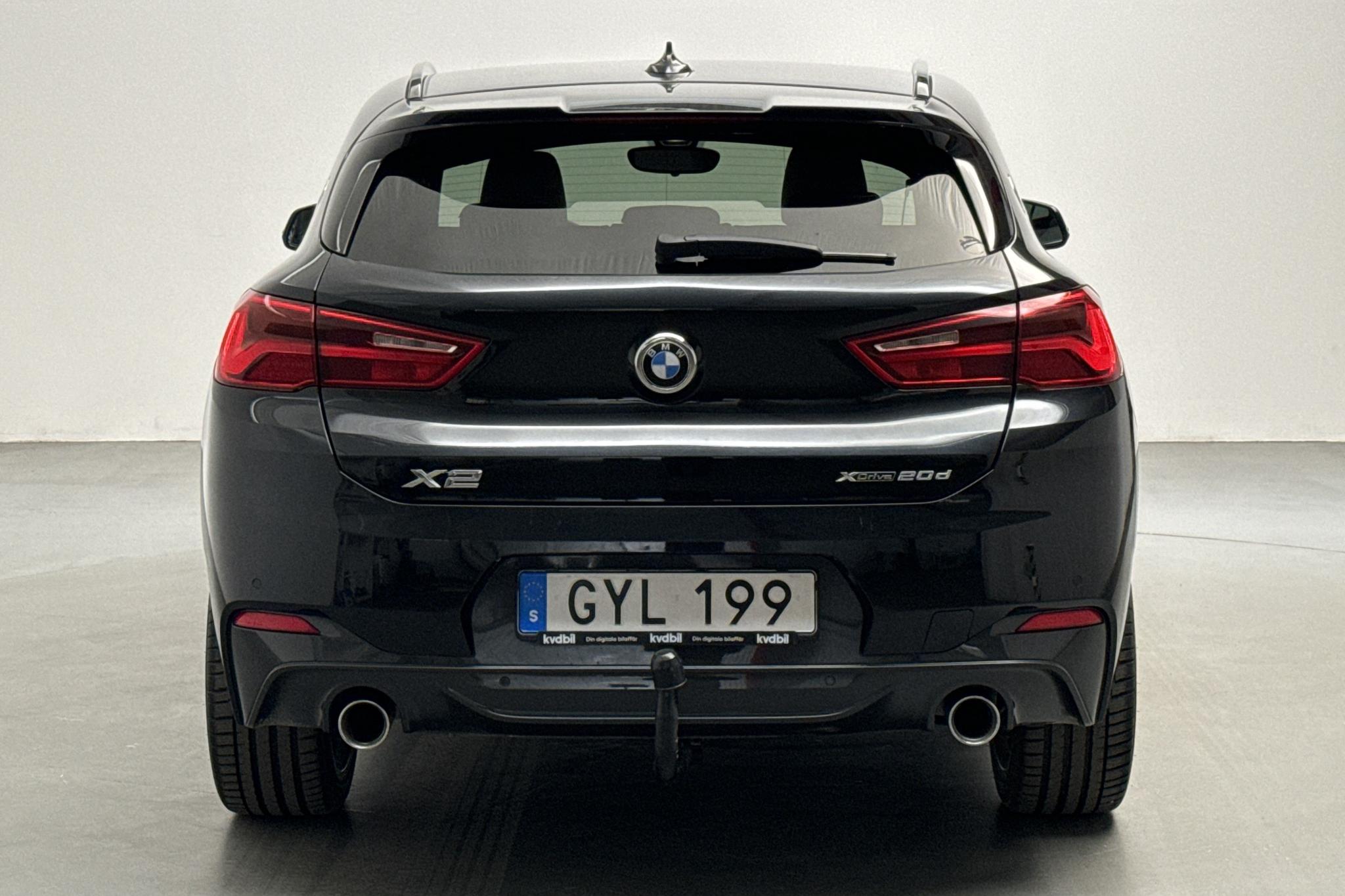 BMW X2 xDrive20d, F39 (190hk) - 128 180 km - Automaatne - must - 2018
