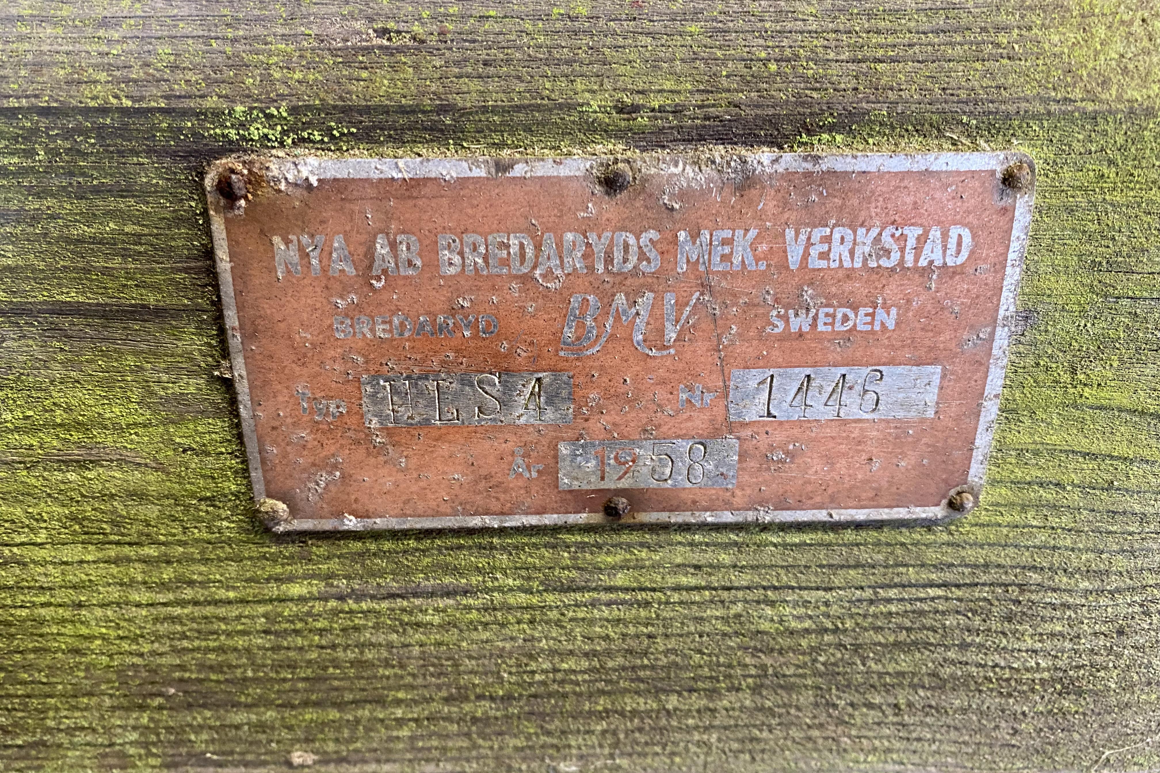 Bredaryds  HLS 4 - sågverk  - 0 km - 1958