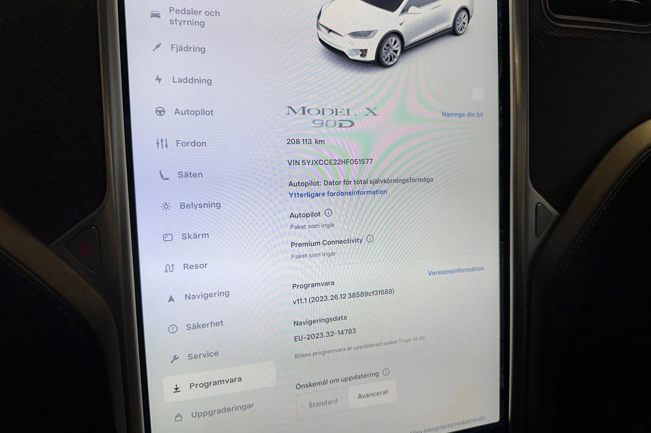Tesla Model X 90D - 20 811 mil - Automat - vit - 2017
