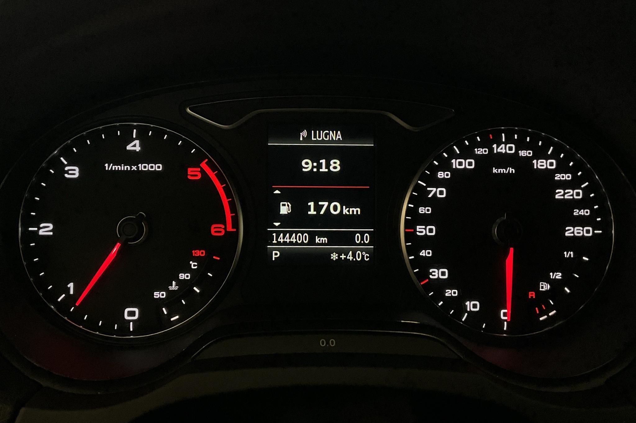 Audi A3 2.0 TDI Sportback quattro (184hk) - 144 400 km - Automatyczna - czarny - 2015