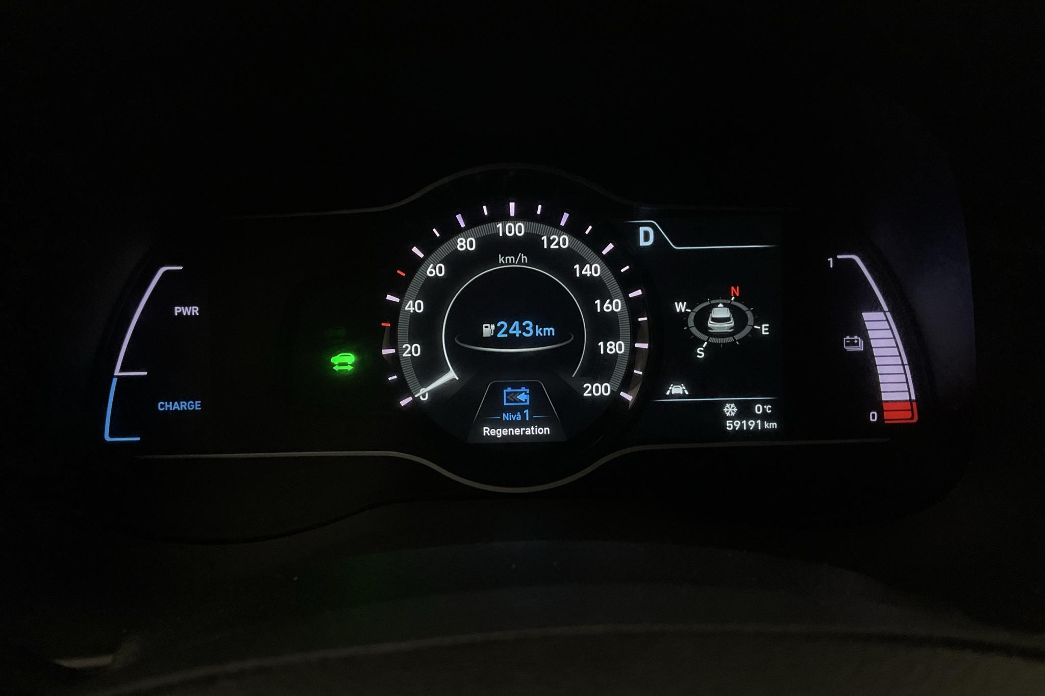 Hyundai Kona Electric Long Range 64kWh (204hk) - 5 919 mil - Automat - grå - 2020