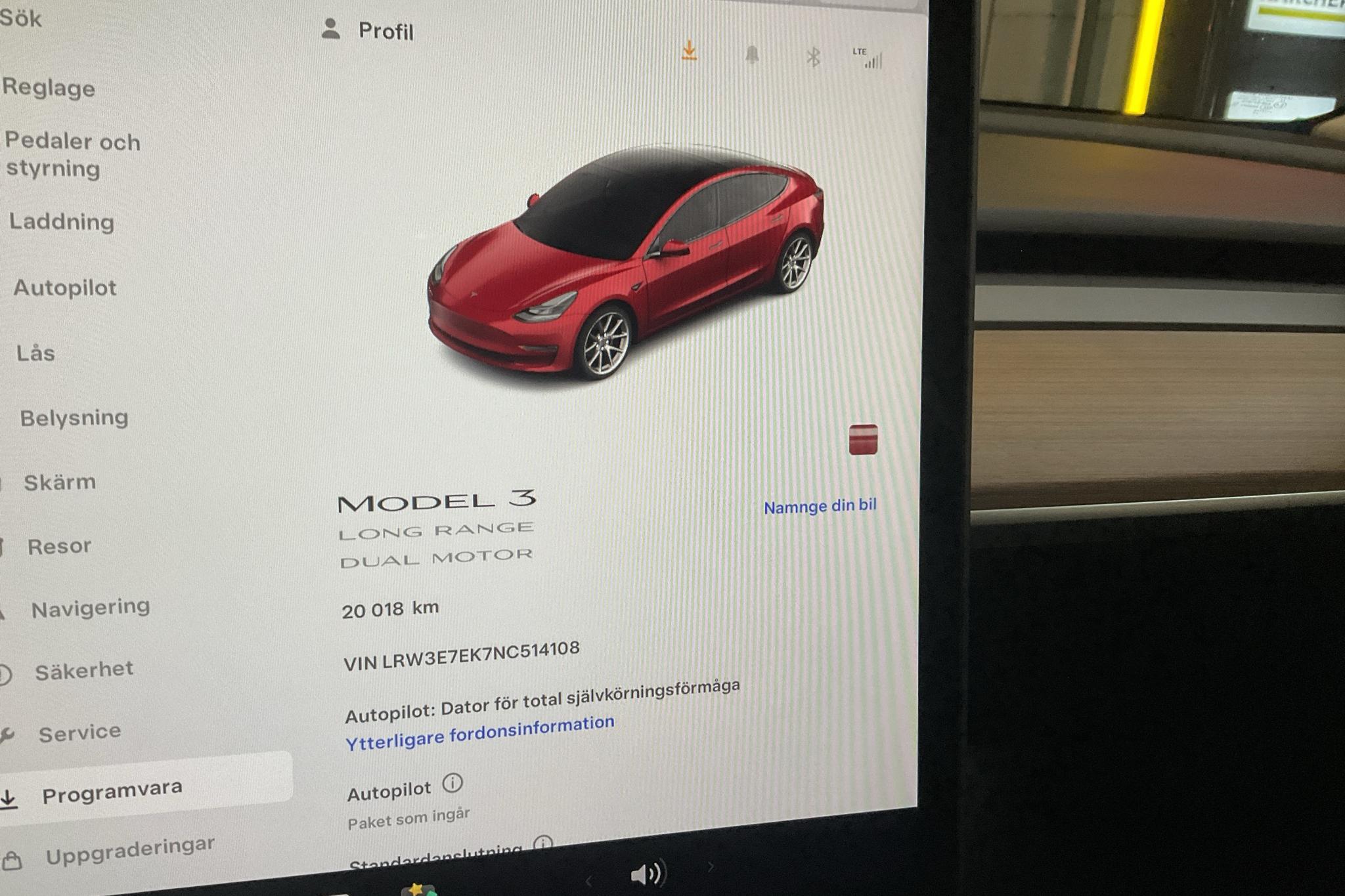 Tesla Model 3 Long Range Dual Motor AWD - 20 010 km - Automatyczna - czerwony - 2022