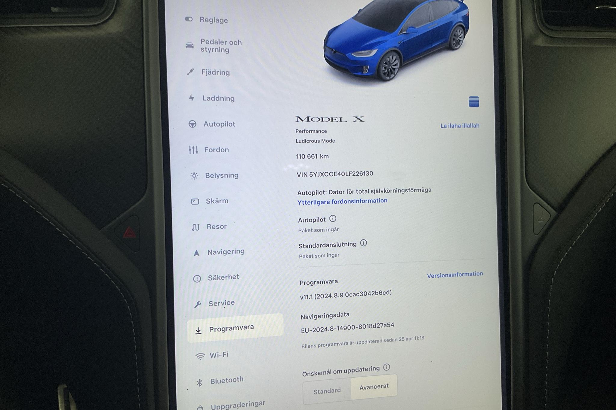 Tesla Model X Dual Motor Performance AWD - 110 660 km - Automatyczna - niebieski - 2020