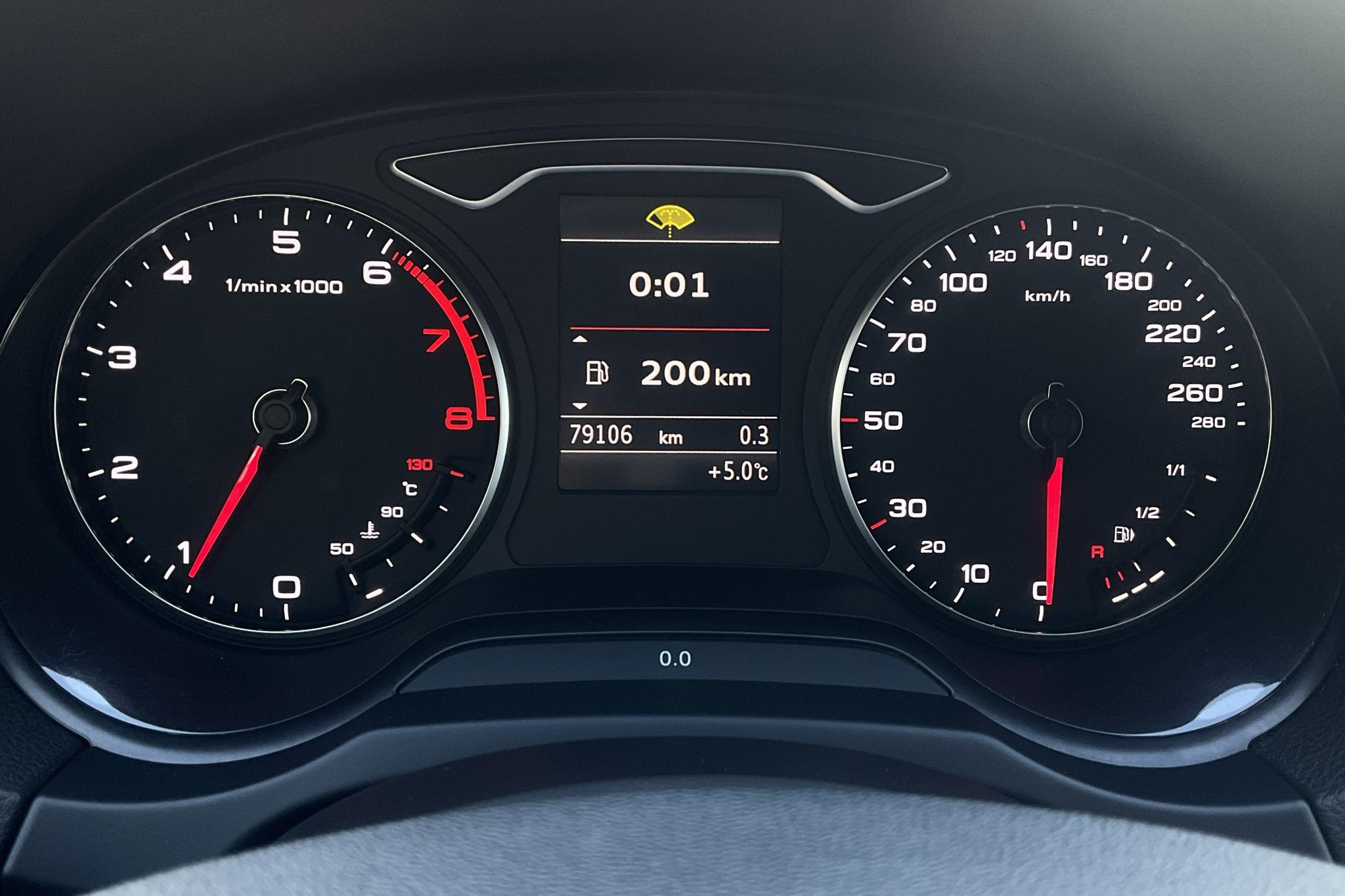 Audi A3 1.2 TFSI Sportback (105hk) - 79 100 km - Manual - black - 2014