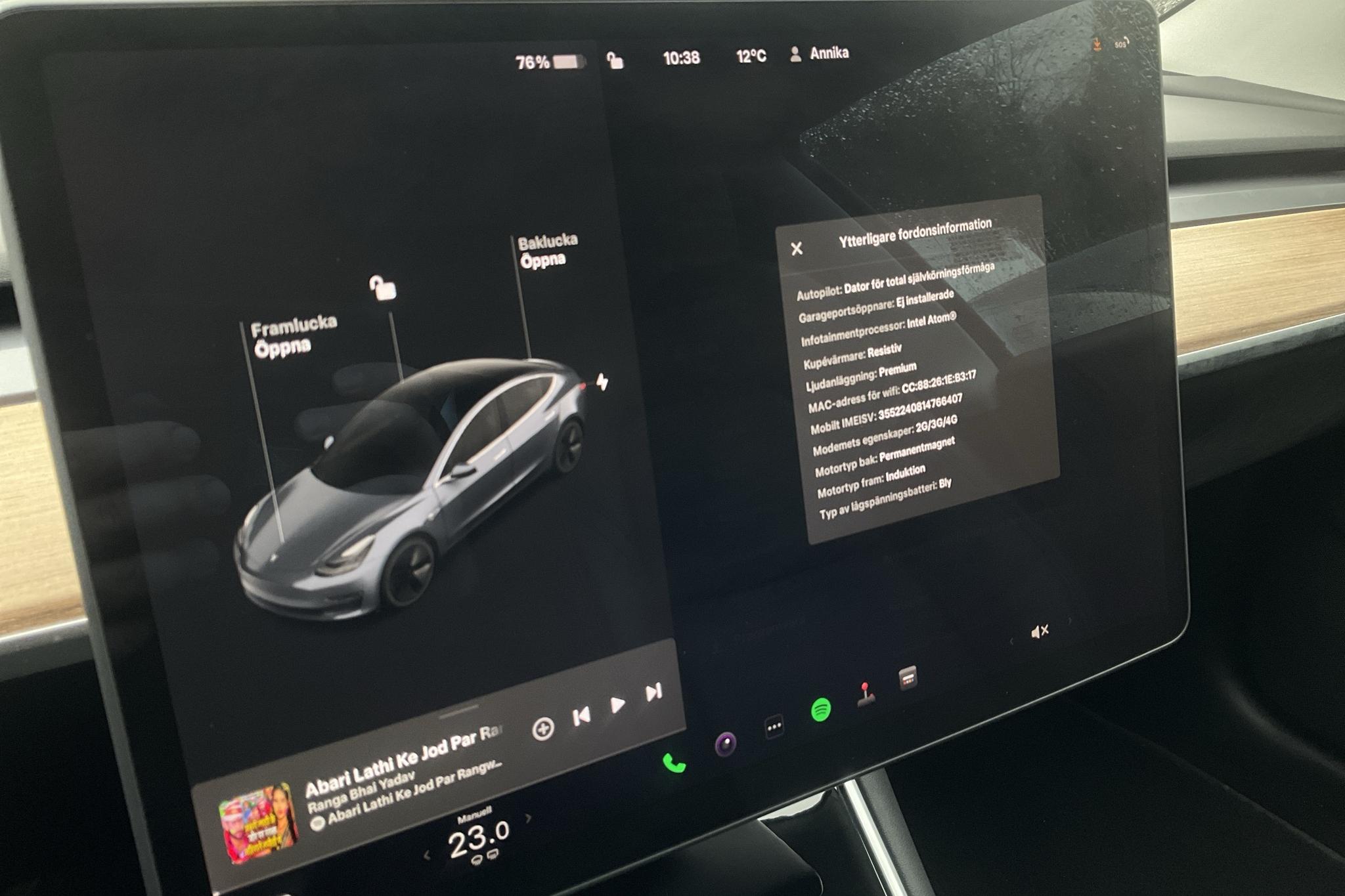 Tesla Model 3 Long Range Dual Motor AWD - 17 338 mil - Automat - grå - 2020