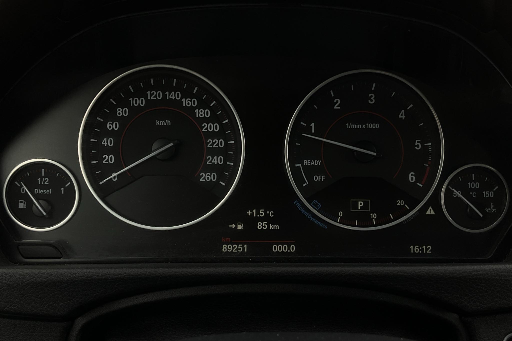 BMW 320d GT xDrive, F34 (190hk) - 89 250 km - Automatic - black - 2016