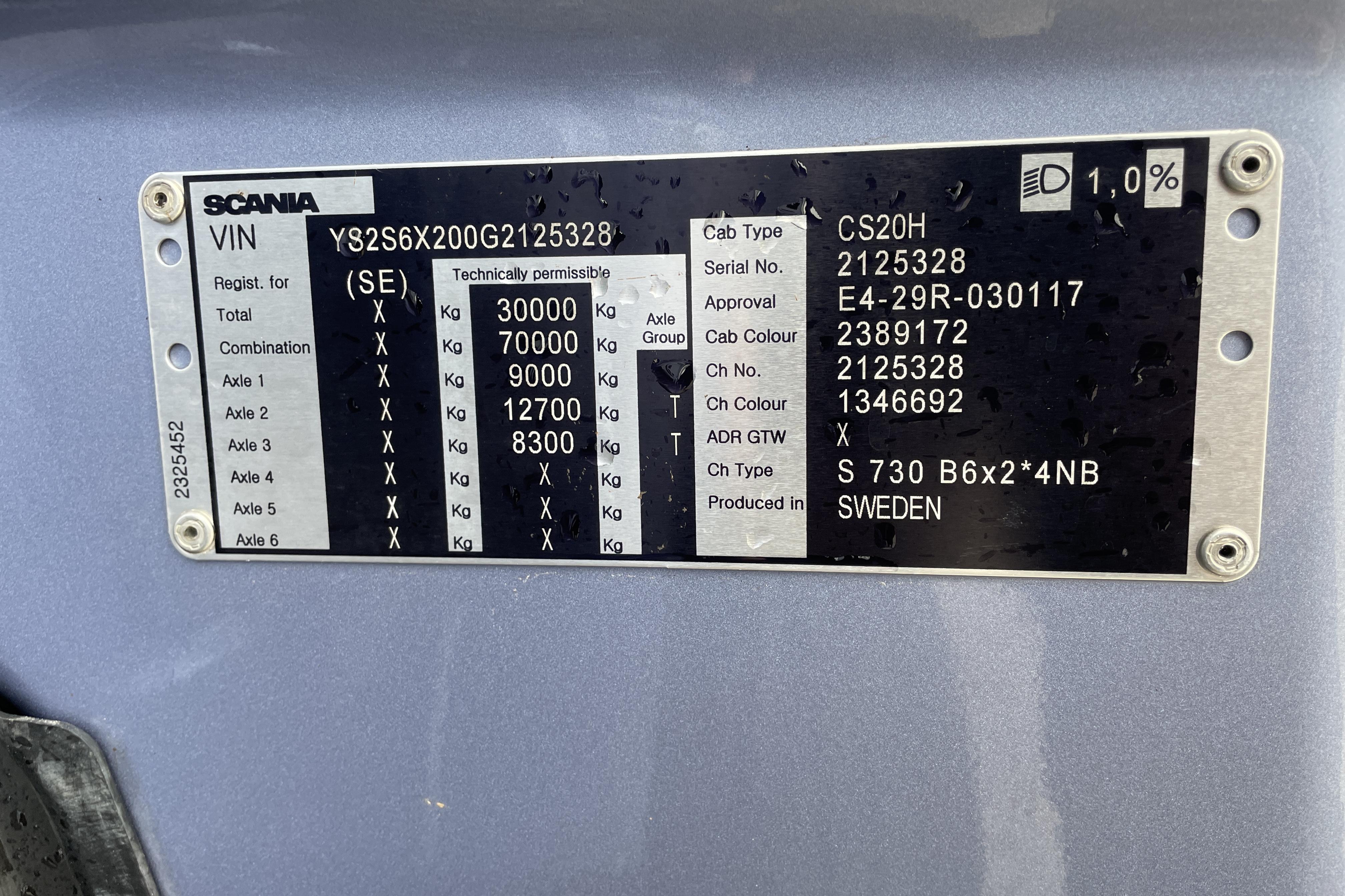 Scania S730B6X2*4NB - 476 482 km - Automatyczna - niebieski - 2016