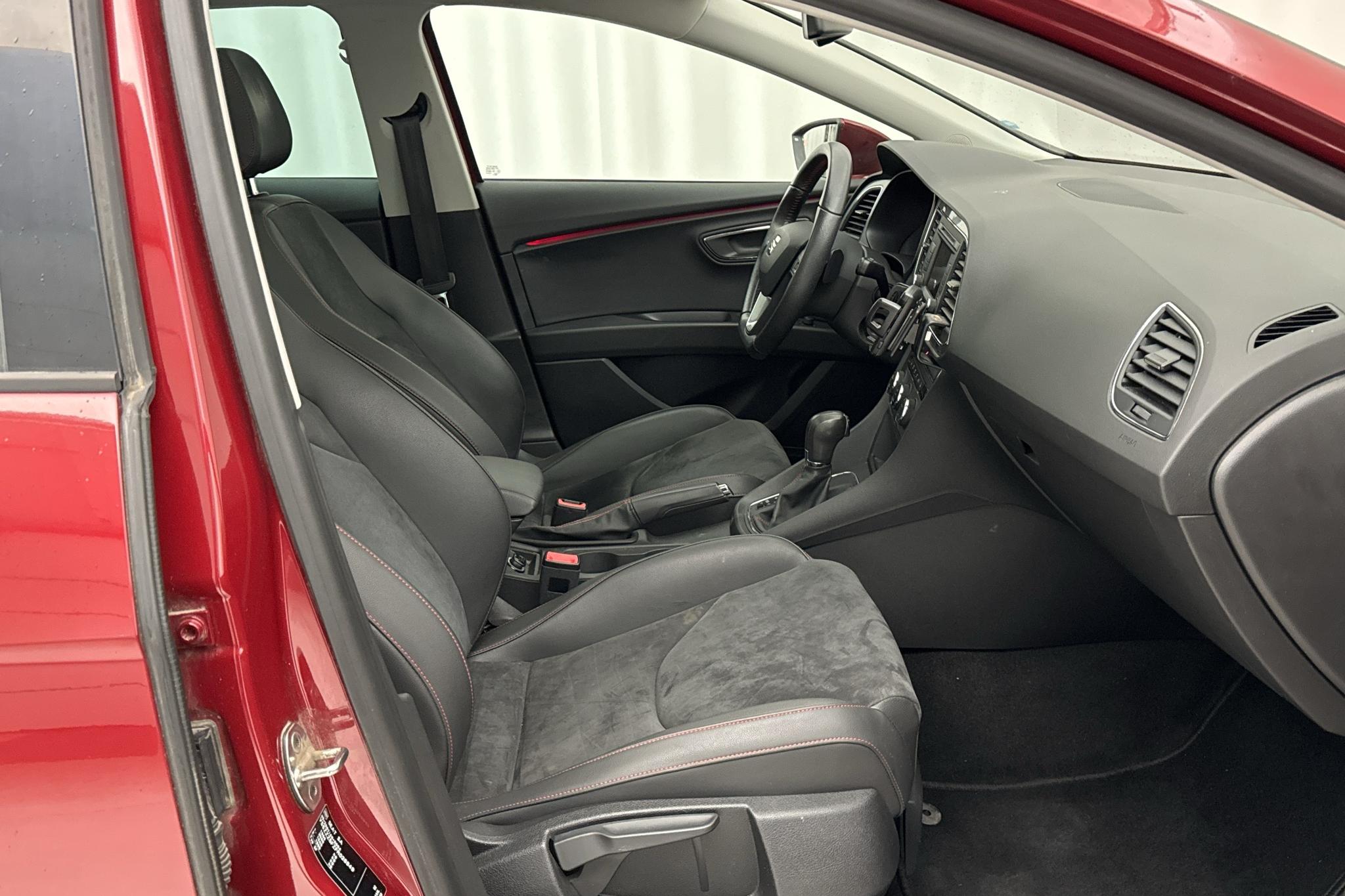 Seat Leon 2.0 TDI ST (184hk) - 117 210 km - Automatyczna - czerwony - 2015