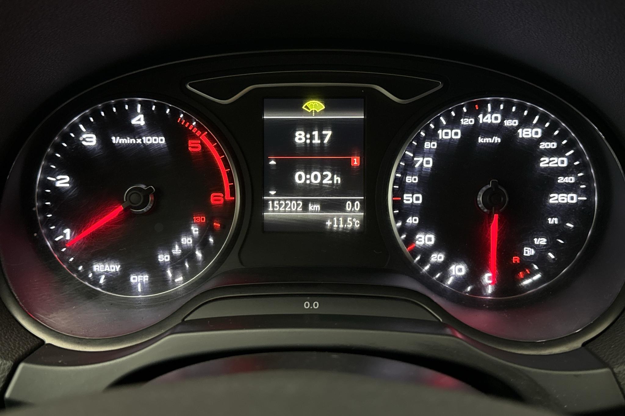 Audi A3 1.6 TDI Sportback quattro (110hk) - 152 210 km - Manuaalinen - harmaa - 2016
