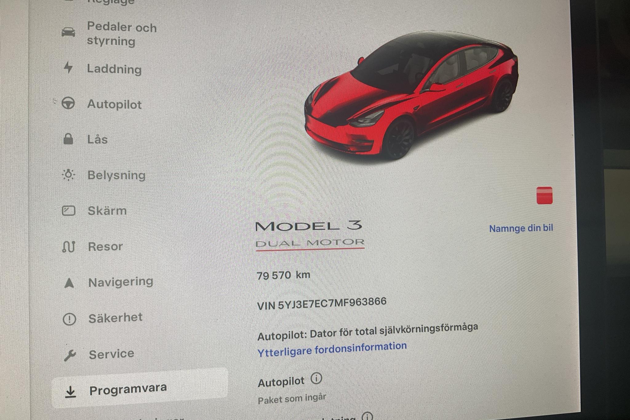 Tesla Model 3 Performance AWD - 79 570 km - Automaatne - punane - 2021