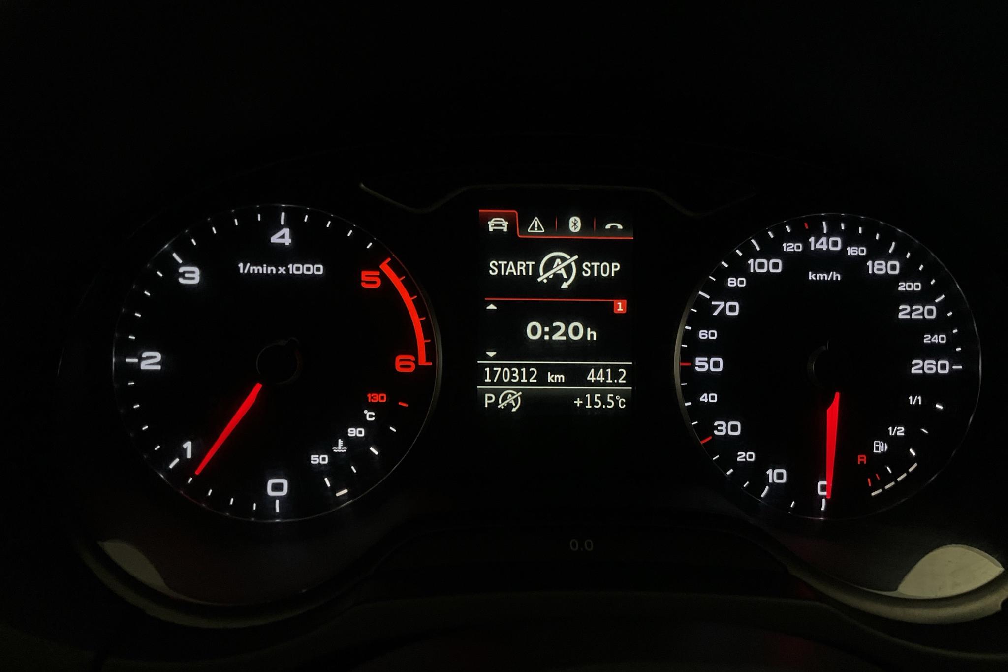 Audi A3 1.6 TDI Ultra Sportback (110hk) - 170 310 km - Automaatne - valge - 2015