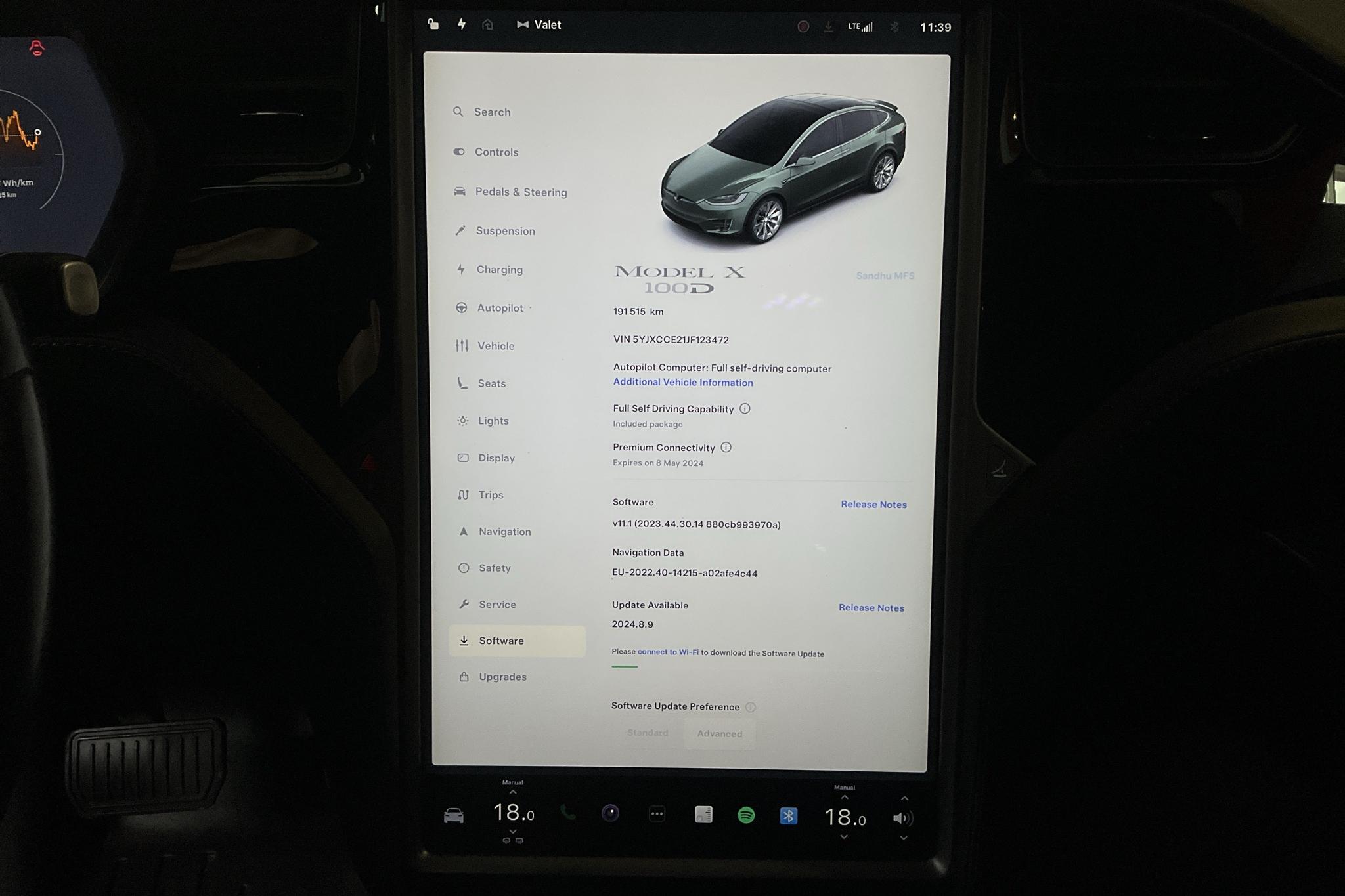 Tesla Model X 100D - 19 150 mil - Automat - grå - 2018