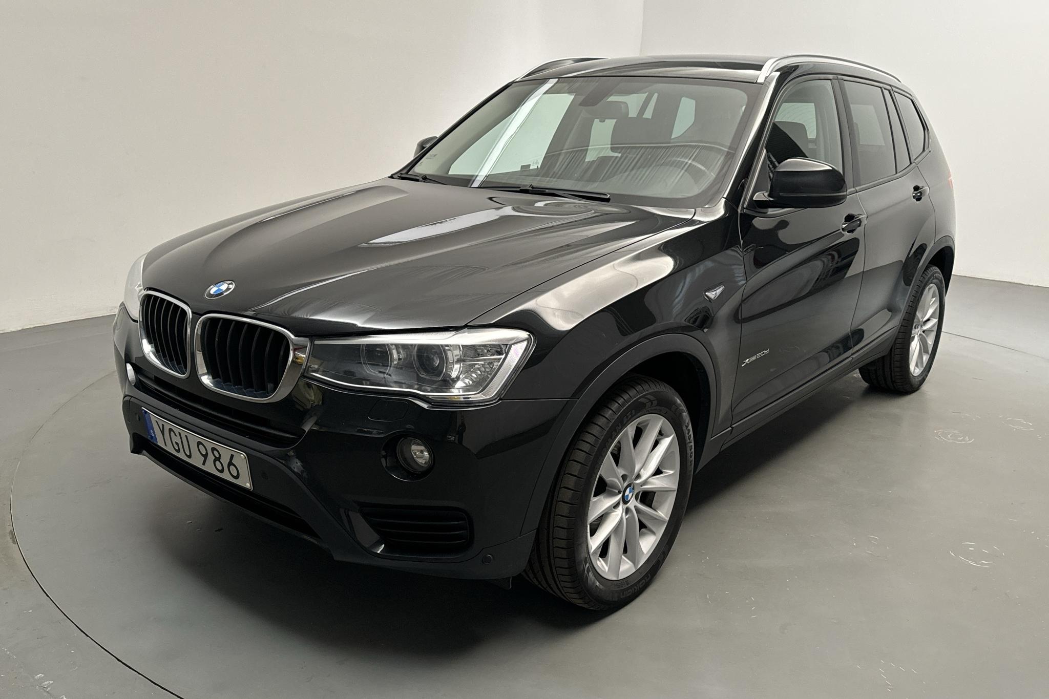BMW X3 xDrive20d, F25 (190hk) - 146 390 km - Automatyczna - czarny - 2017