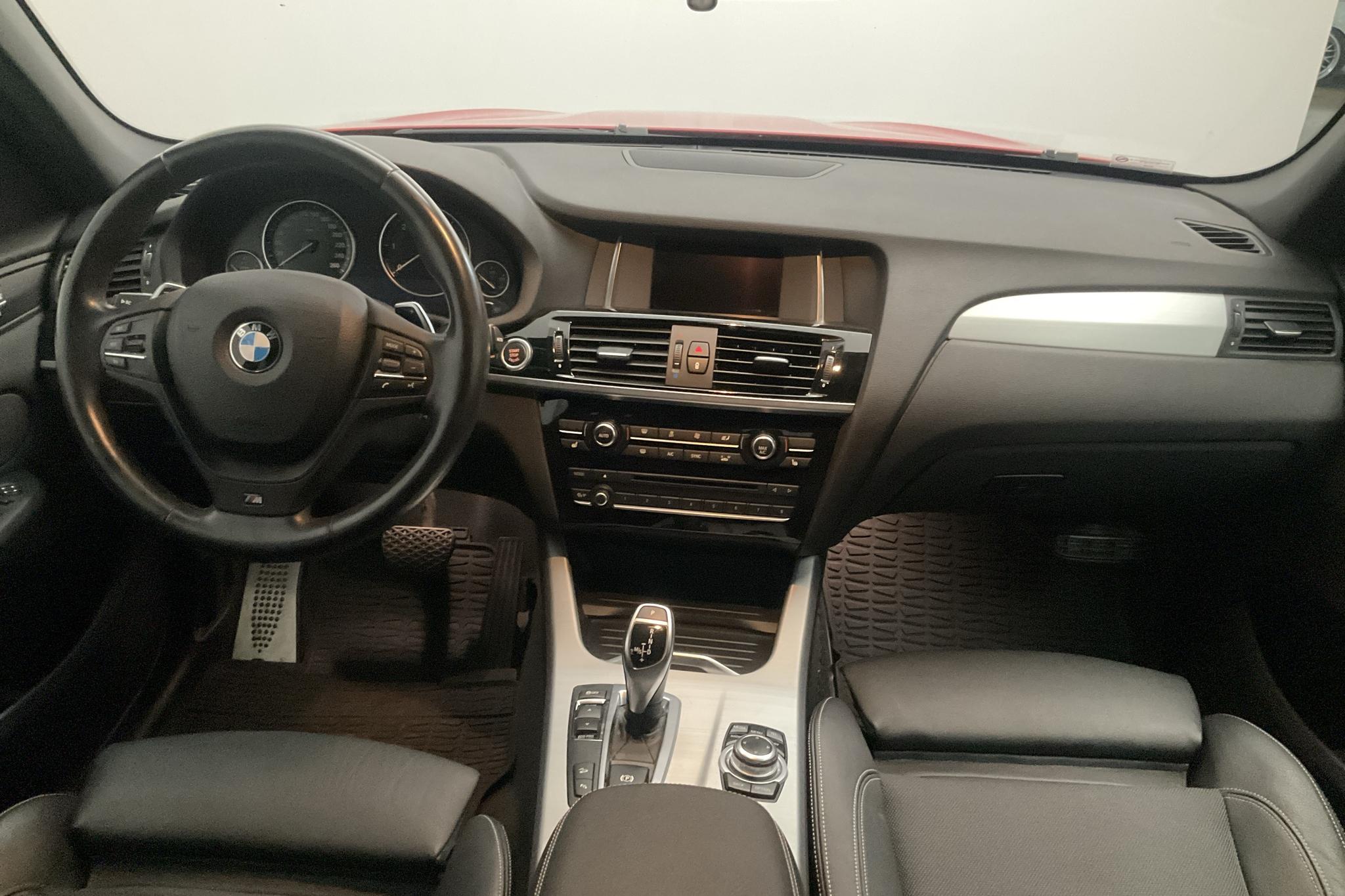 BMW X3 xDrive30d, F25 (258hk) - 101 690 km - Automatyczna - czerwony - 2015