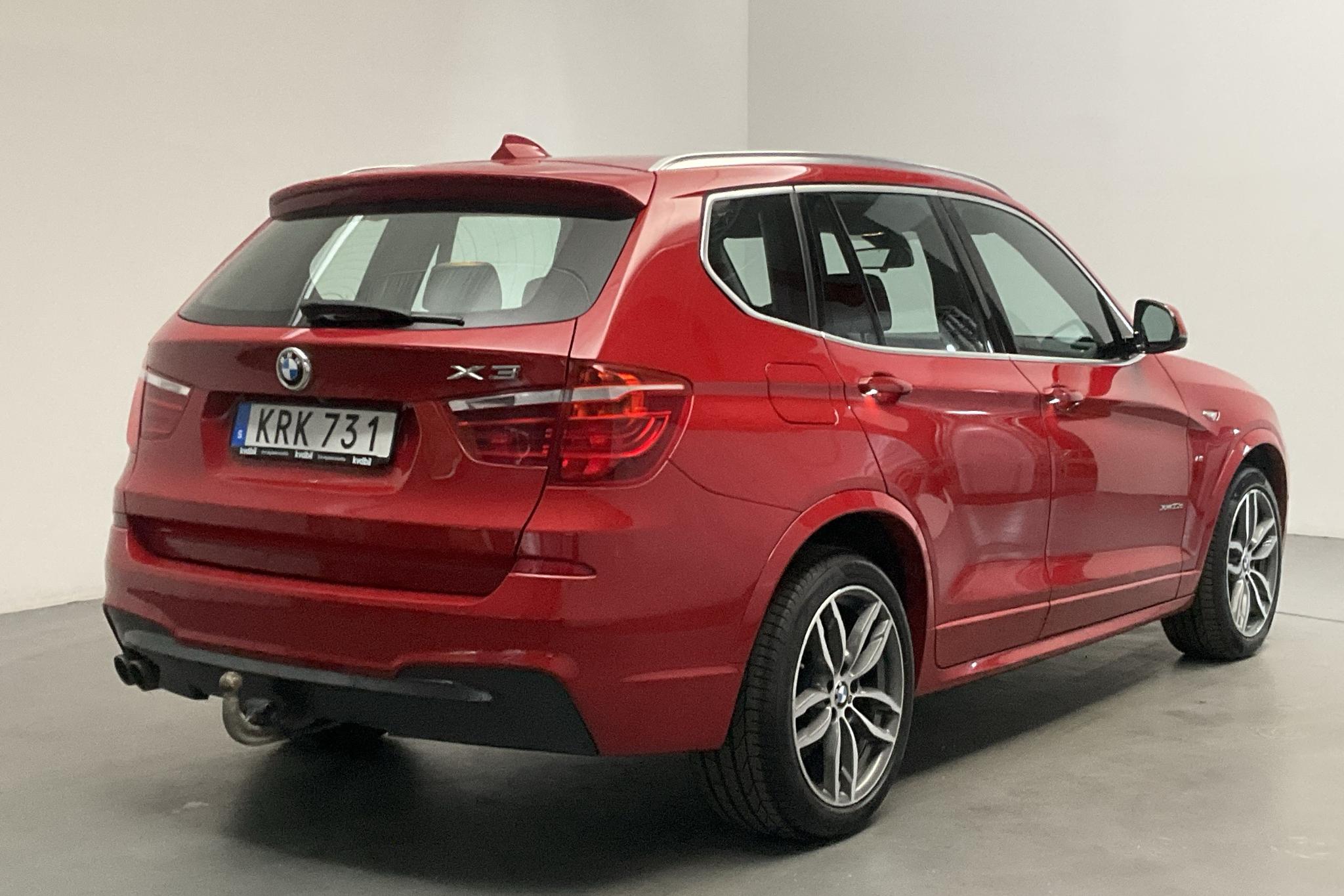 BMW X3 xDrive30d, F25 (258hk) - 101 690 km - Automatyczna - czerwony - 2015