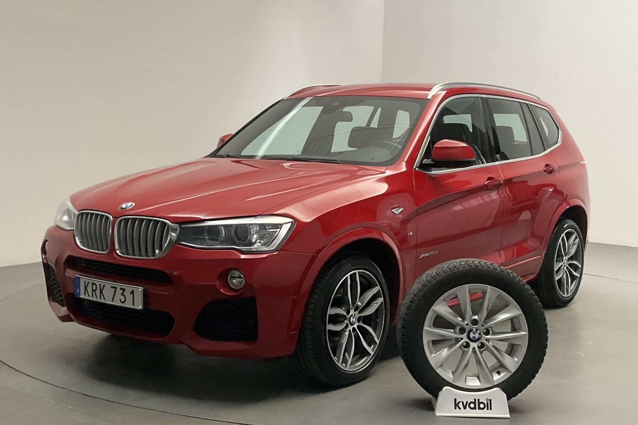 BMW X3 xDrive30d, F25 (258hk) - 10 169 mil - Automat - röd - 2015