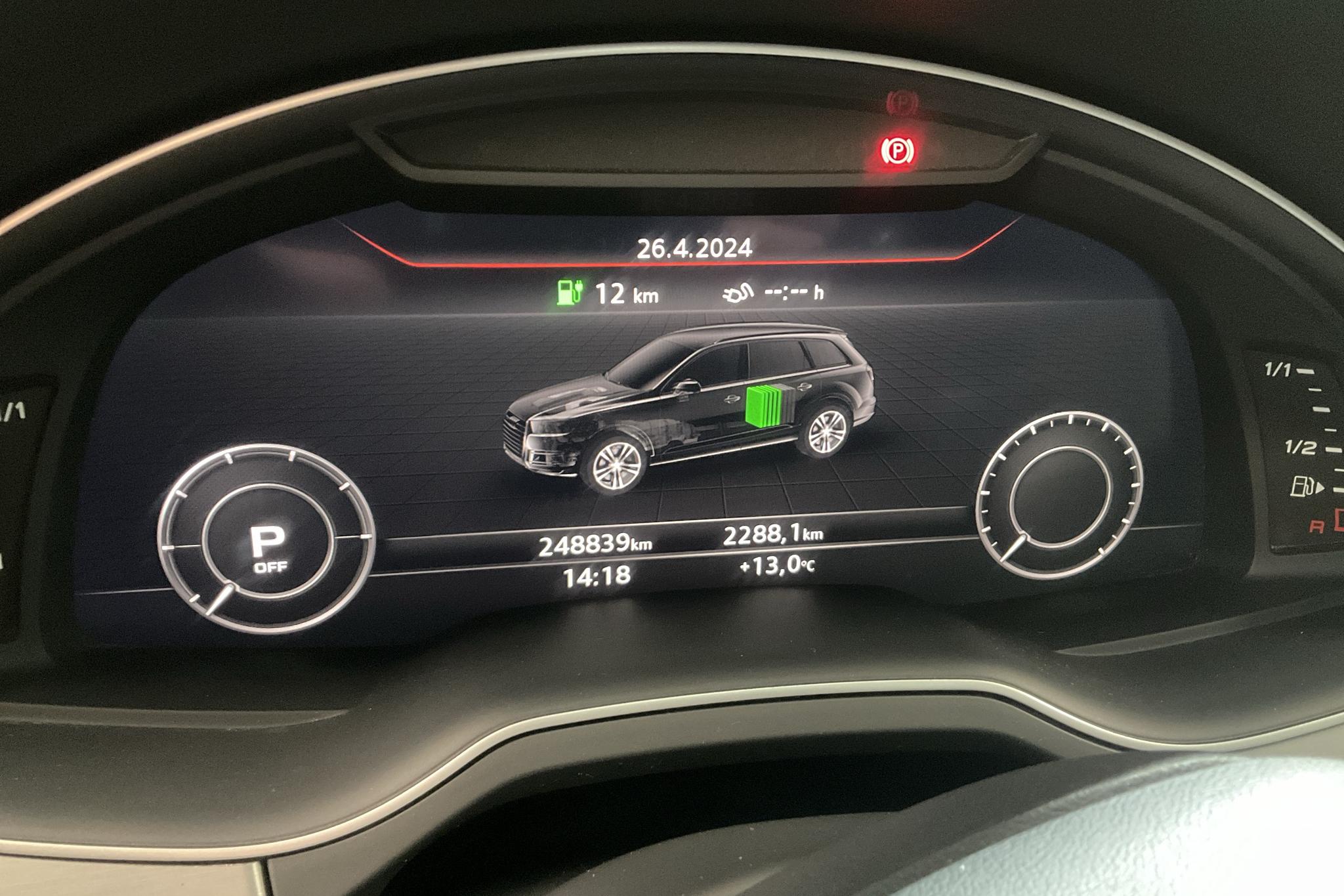 Audi Q7 3.0 TDI e-tron quattro (258hk) - 248 840 km - Automaattinen - hopea - 2016