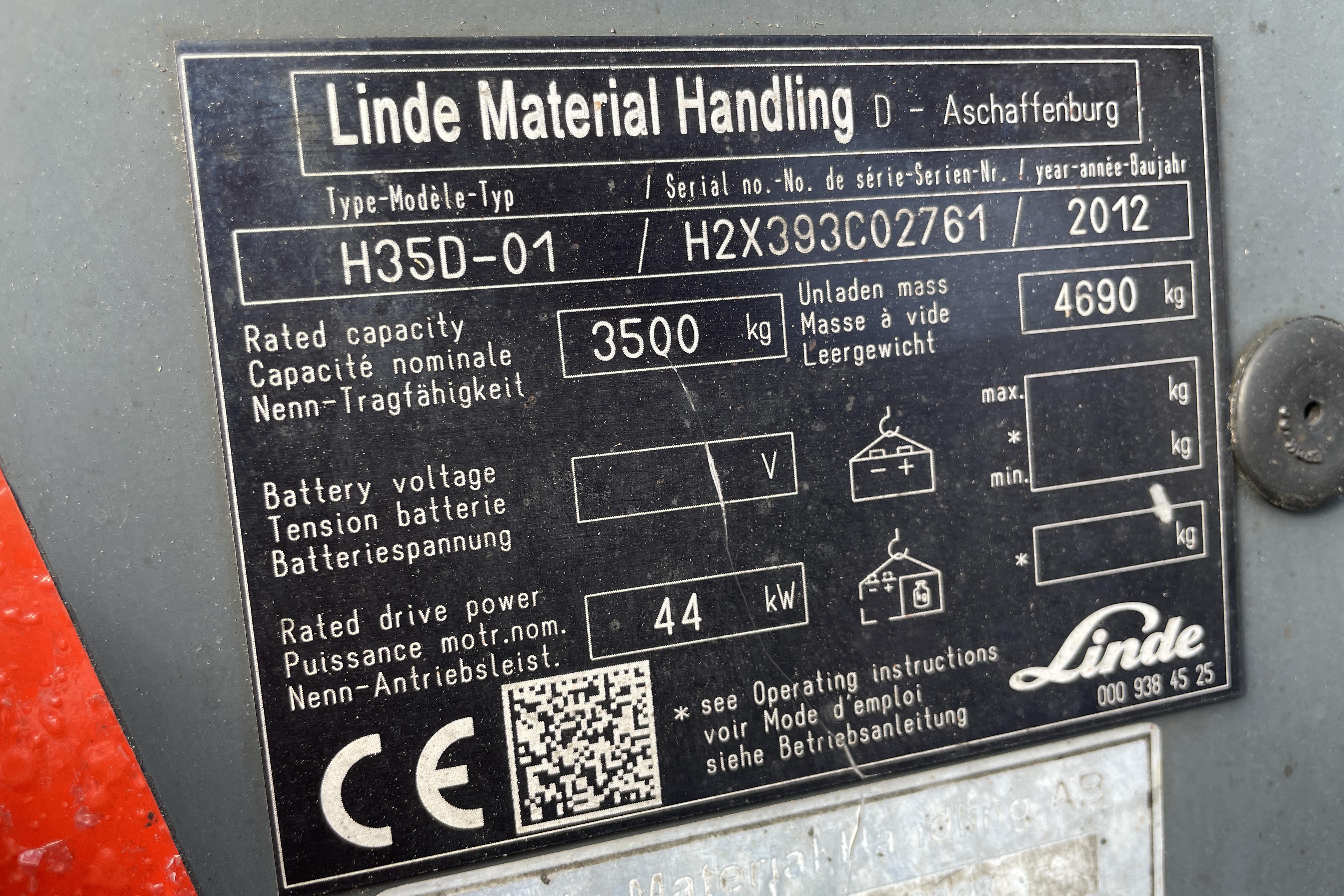 LINDE H35D-01 (diesel) -  - 2012