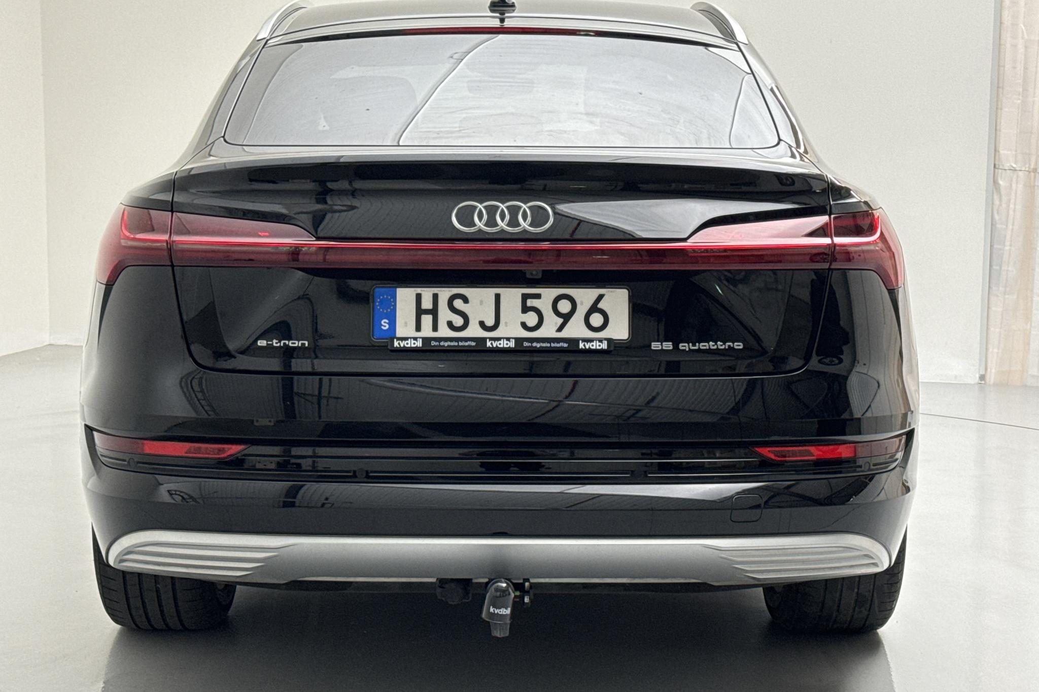 Audi e-tron Sportback 55 quattro 95 kWh (408hk) - 60 950 km - Automaatne - must - 2022