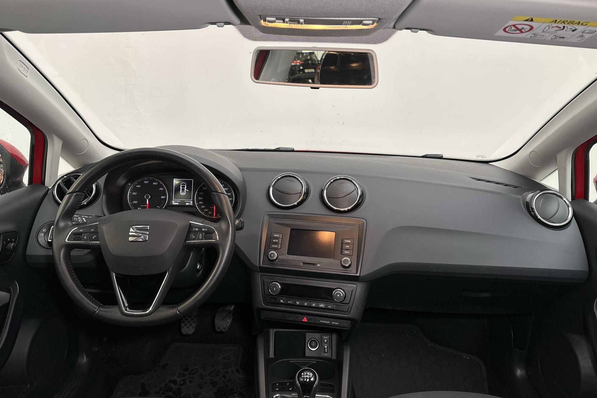 Seat Ibiza 1.2 TSI 5dr (90hk) - 72 940 km - Manualna - czerwony - 2017