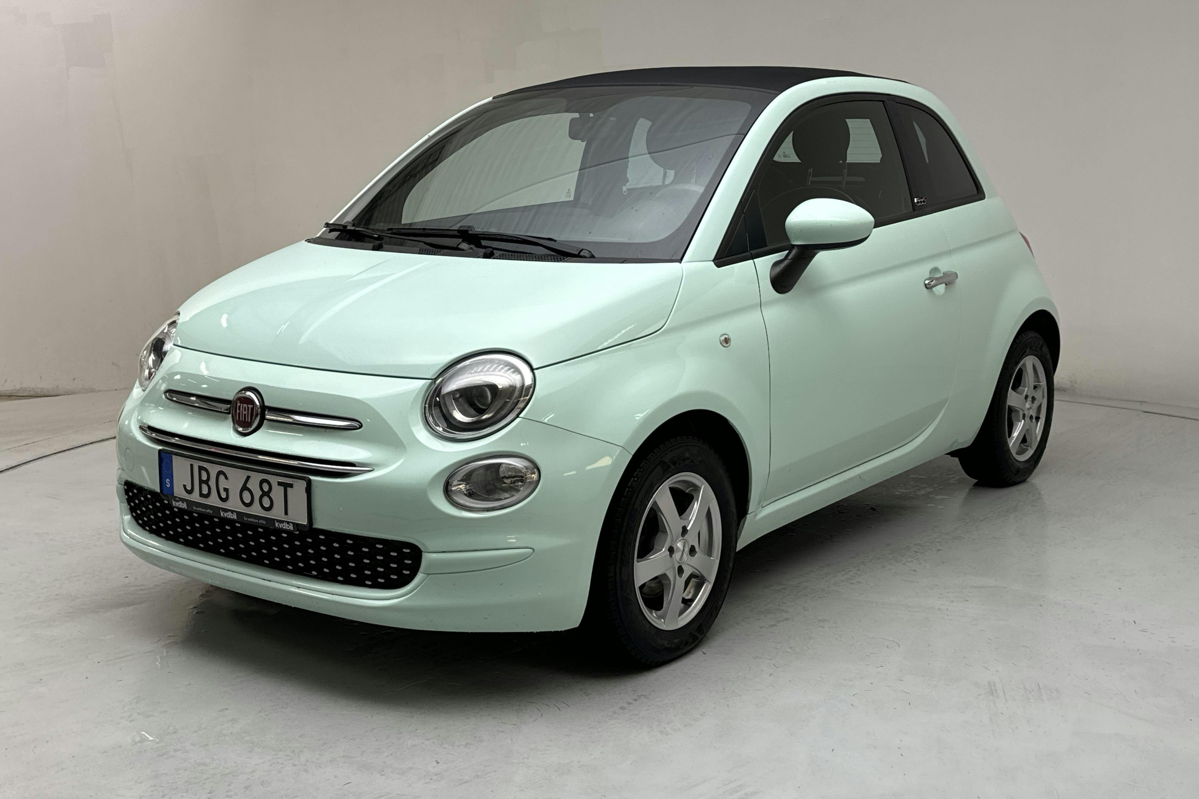 Fiat 500C Hybrid (70hk) - 50 400 km - Manualna - zielony - 2020