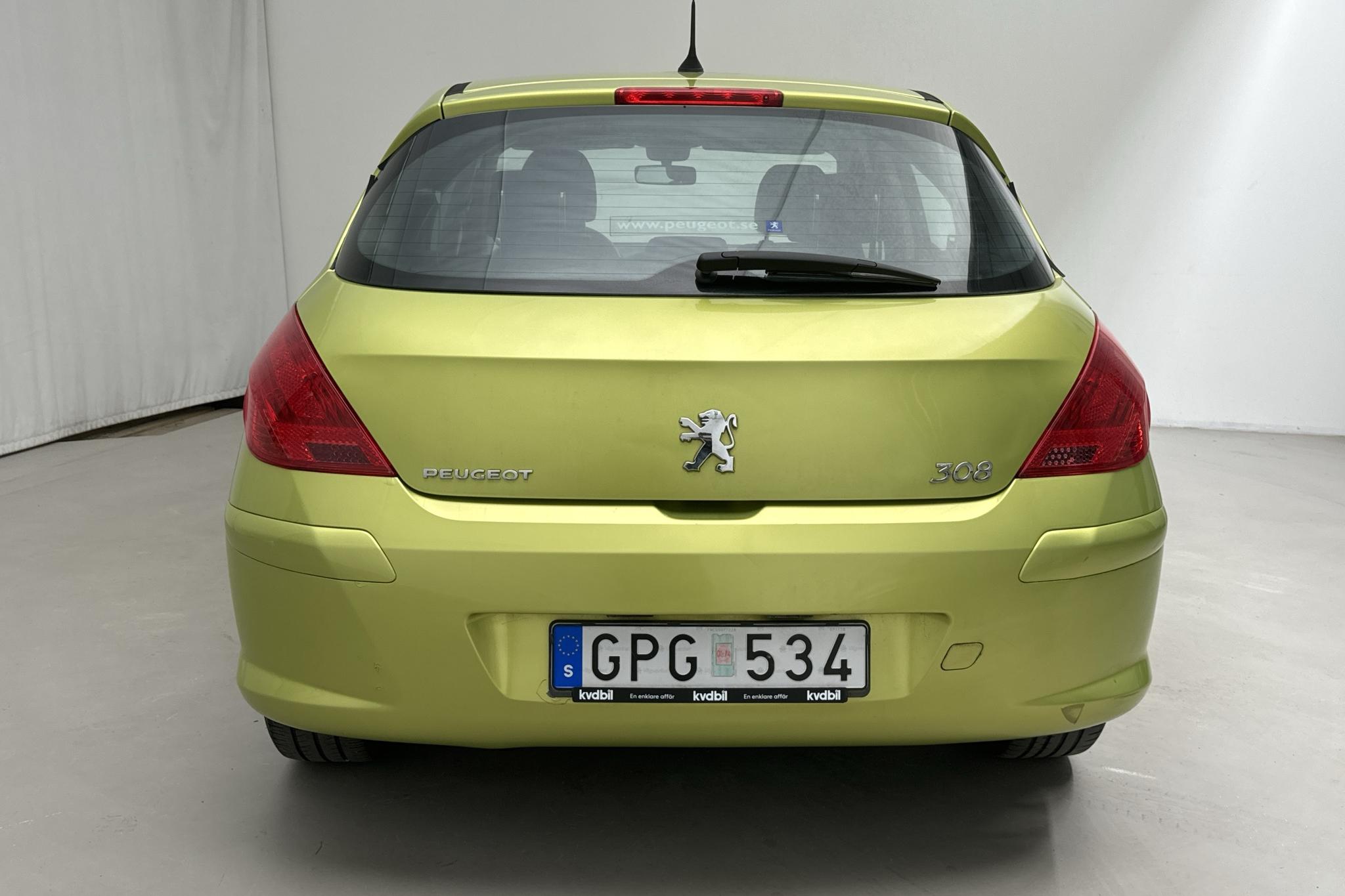 Peugeot 308 1.6 Turbo 5dr (150hk) - 146 860 km - Manualna - żółty - 2008