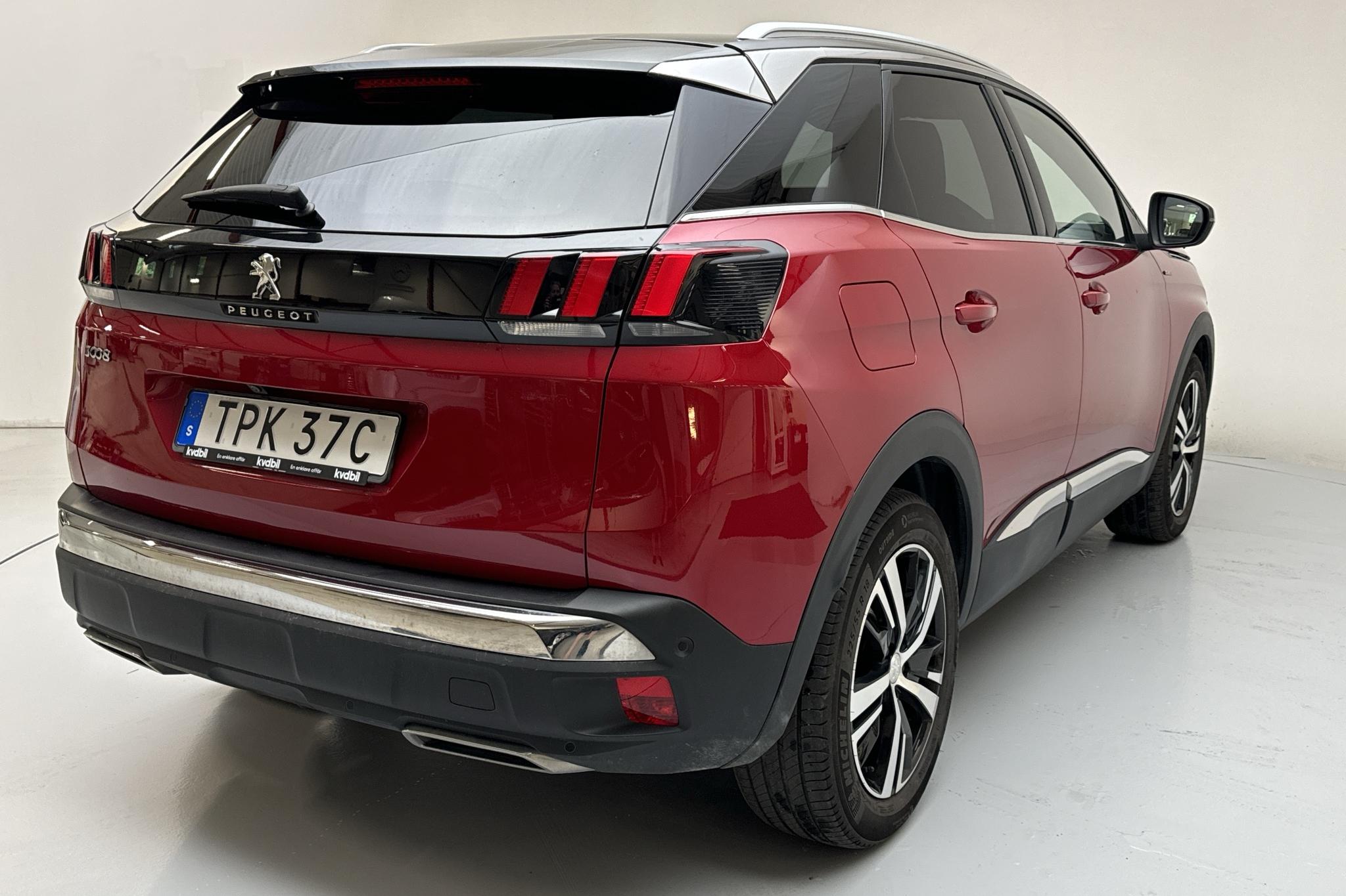 Peugeot 3008 1.6 PureTech (180hk) - 98 930 km - Automatic - Dark Red - 2019