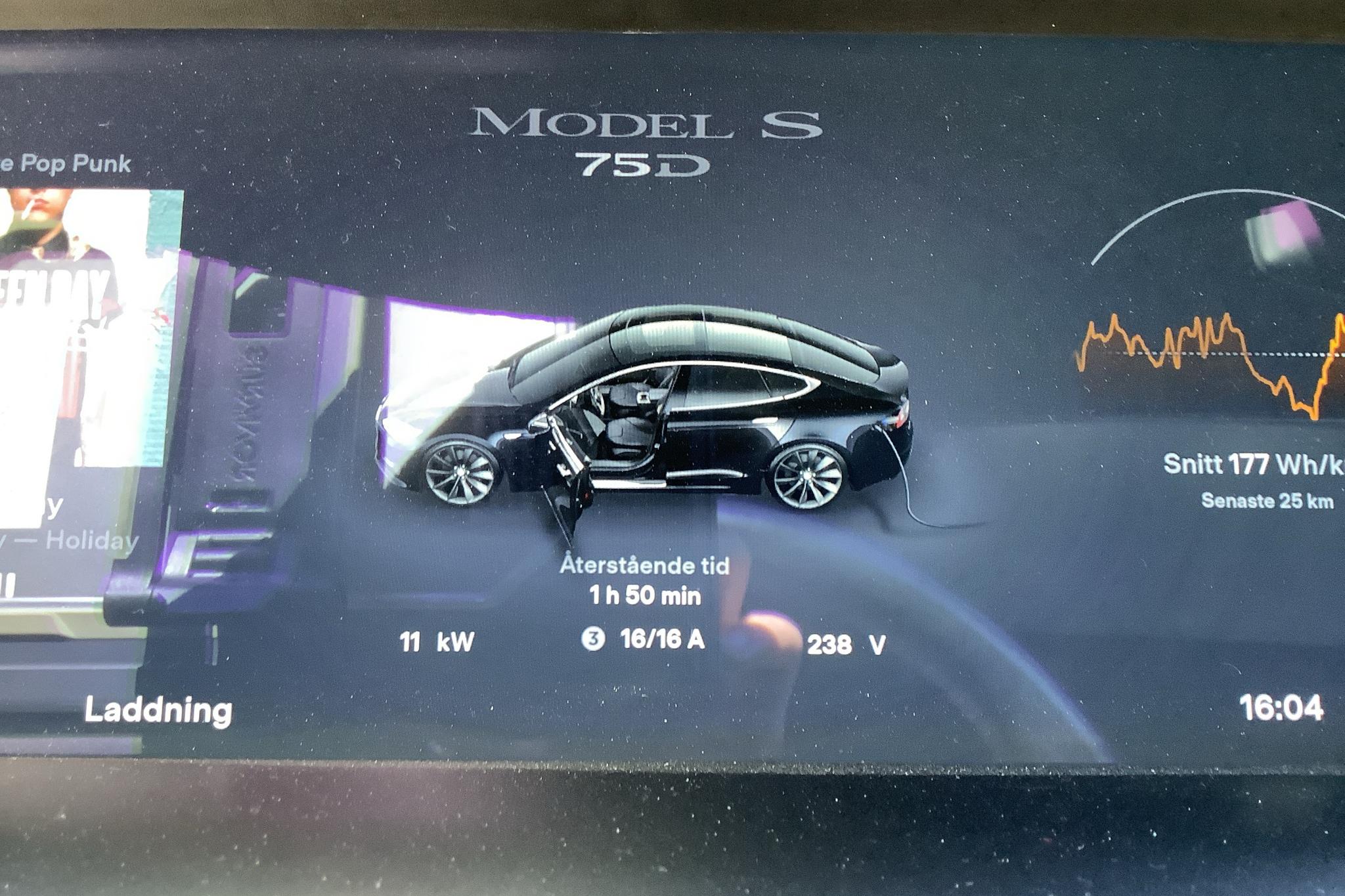 Tesla Model S 75D (333hk) - 105 250 km - Automatyczna - czarny - 2017