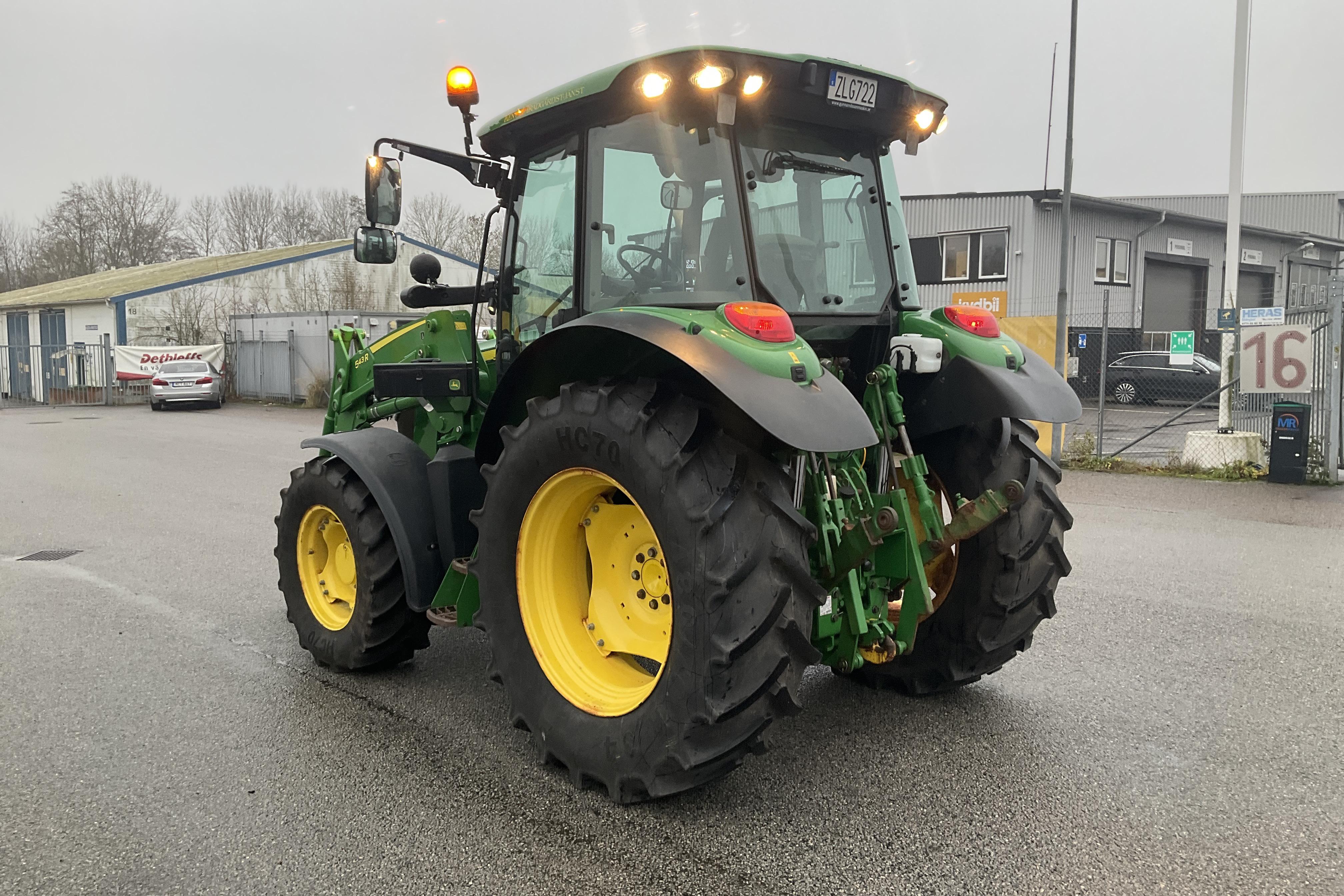 John Deere 5100R JD 543R Lastare -  - grön - 2018