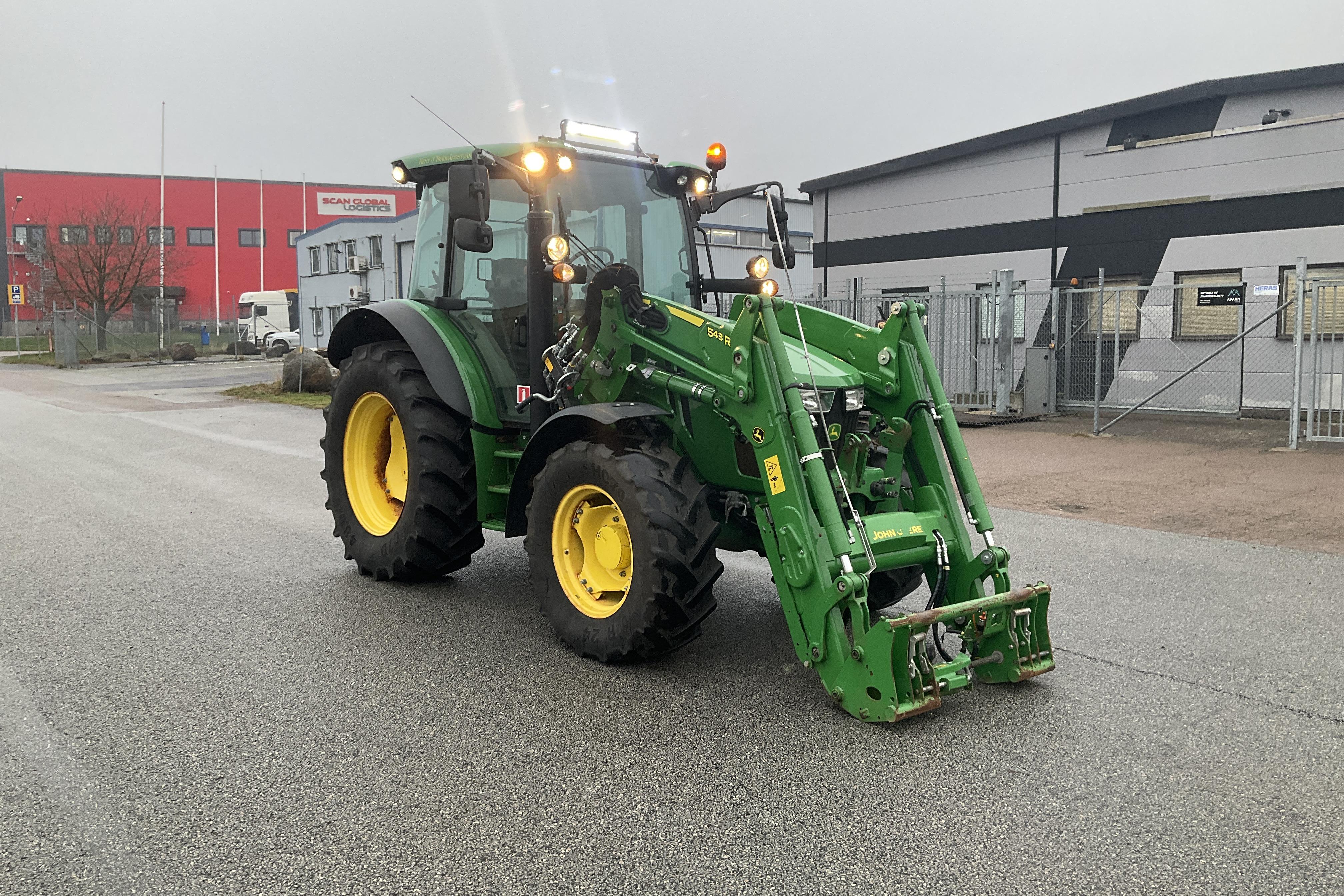 John Deere 5100R JD 543R Lastare -  - grön - 2018