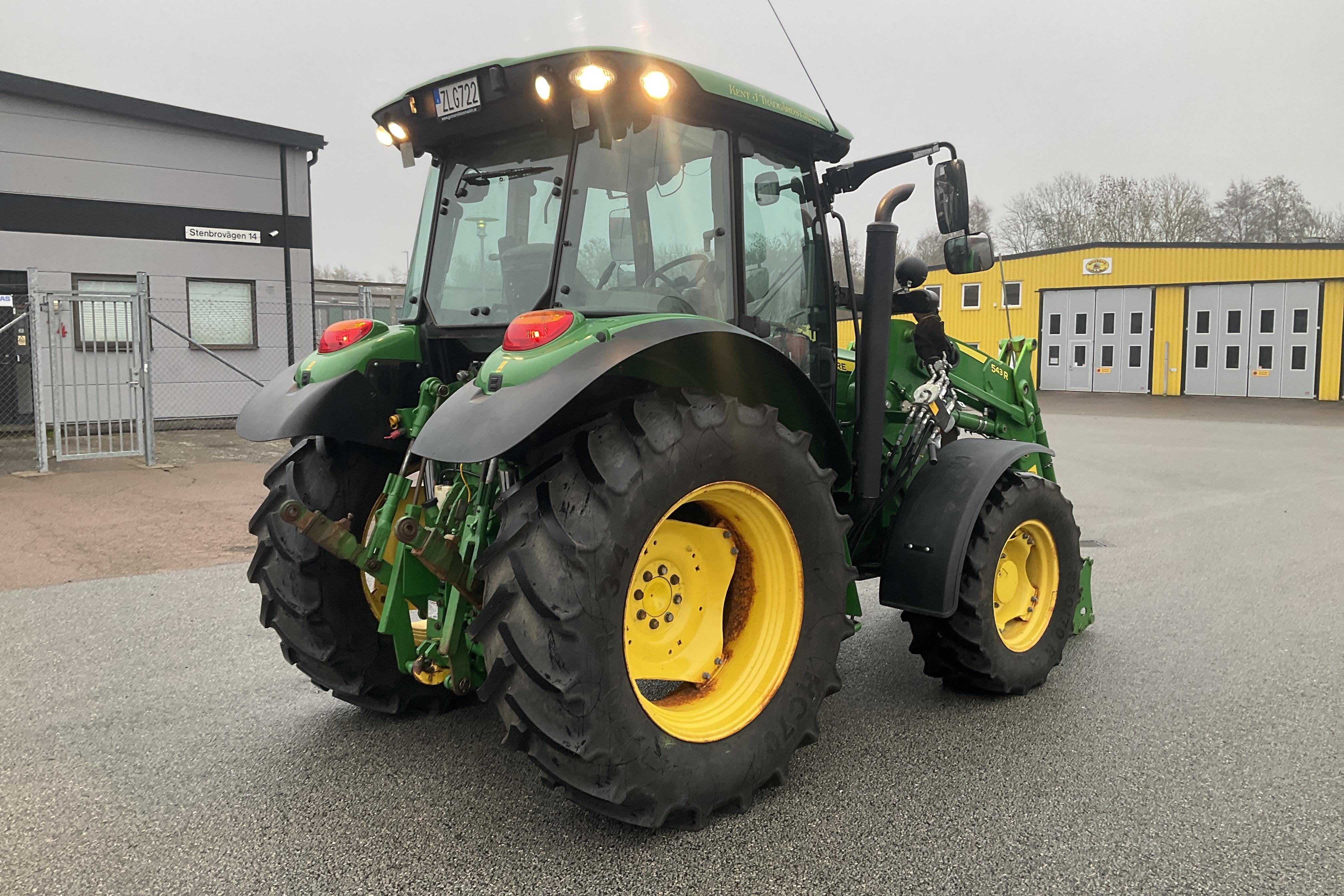 John Deere 5100R JD 543R Lastare -  - grön - 2018