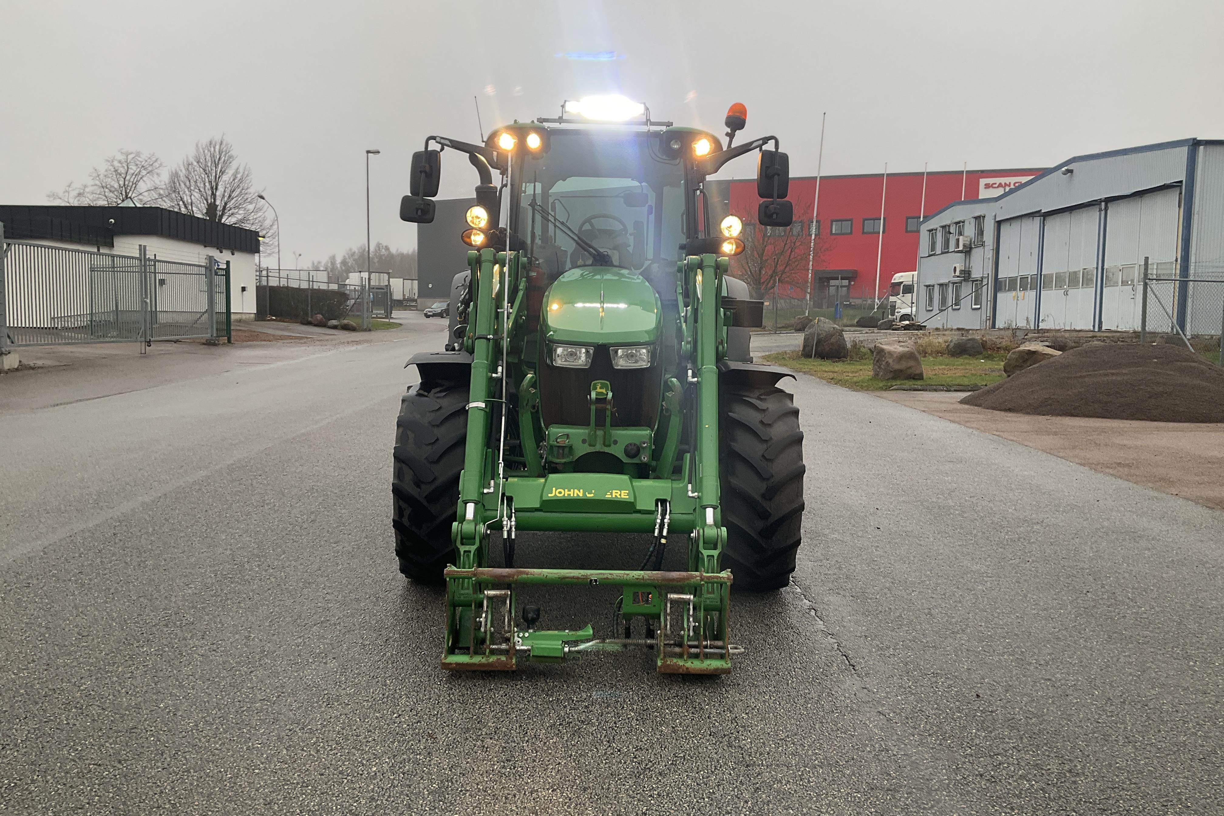 John Deere 5100R JD 543R Lastare -  - grön - 2018